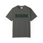Birds Plaid Block Font Graphic Tee
