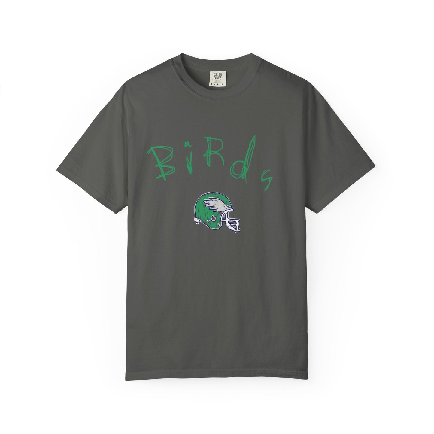Birds Football Helmet Graphic T-Shirt
