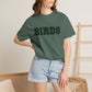 Birds Plaid Block Font Graphic Tee