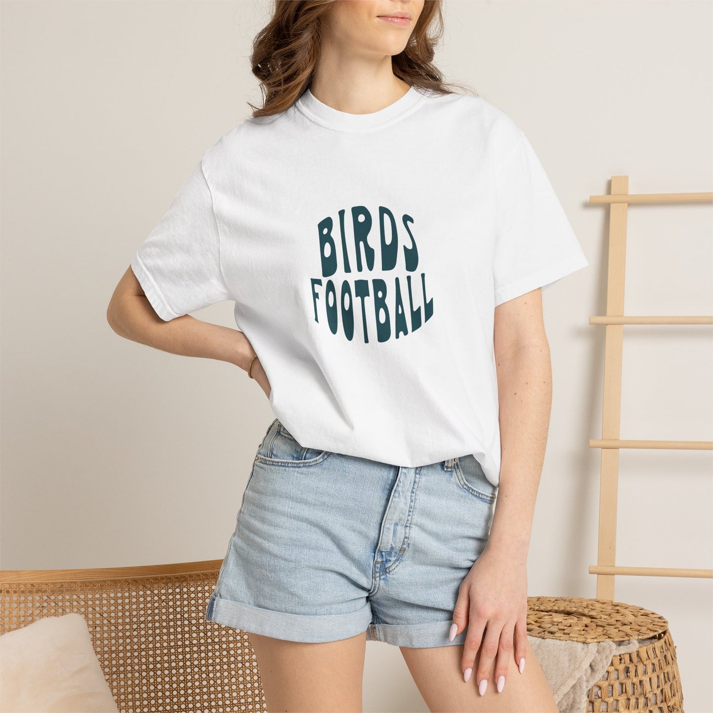 Birds Football Retro Wave Sports Tee