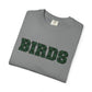 Birds Plaid Block Font Graphic Tee
