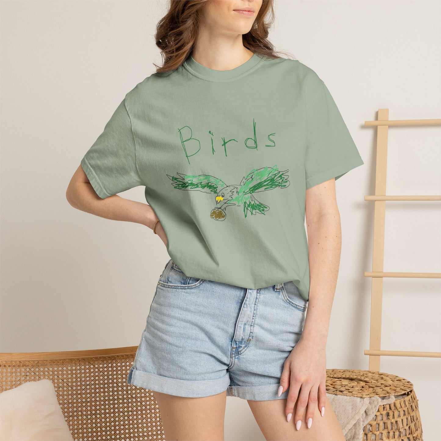 Birds Crayon Graphic Tee