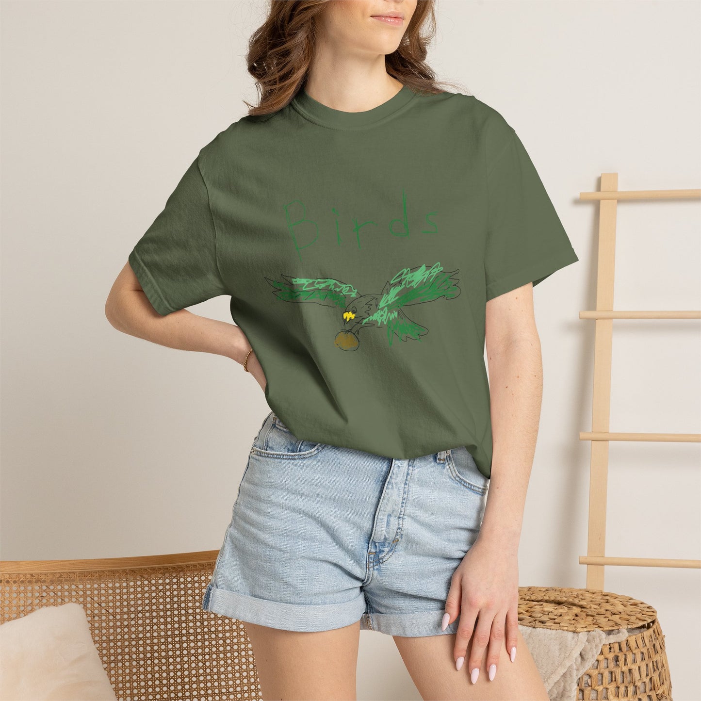 Birds Crayon Graphic Tee