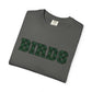 Birds Plaid Block Font Graphic Tee