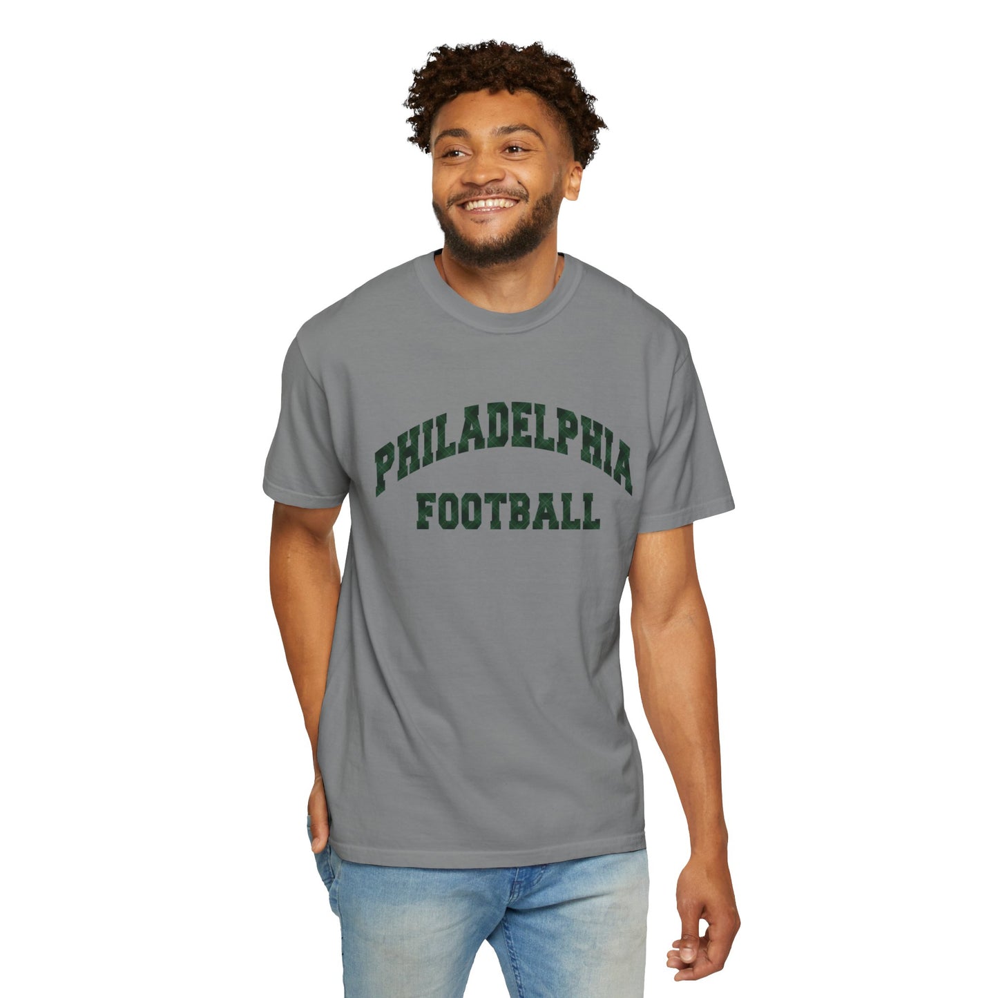 Philadelphia Football Plaid Block Print Tee