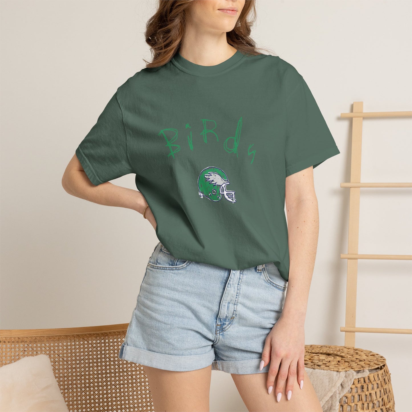 Birds Crayon Helmet Tee