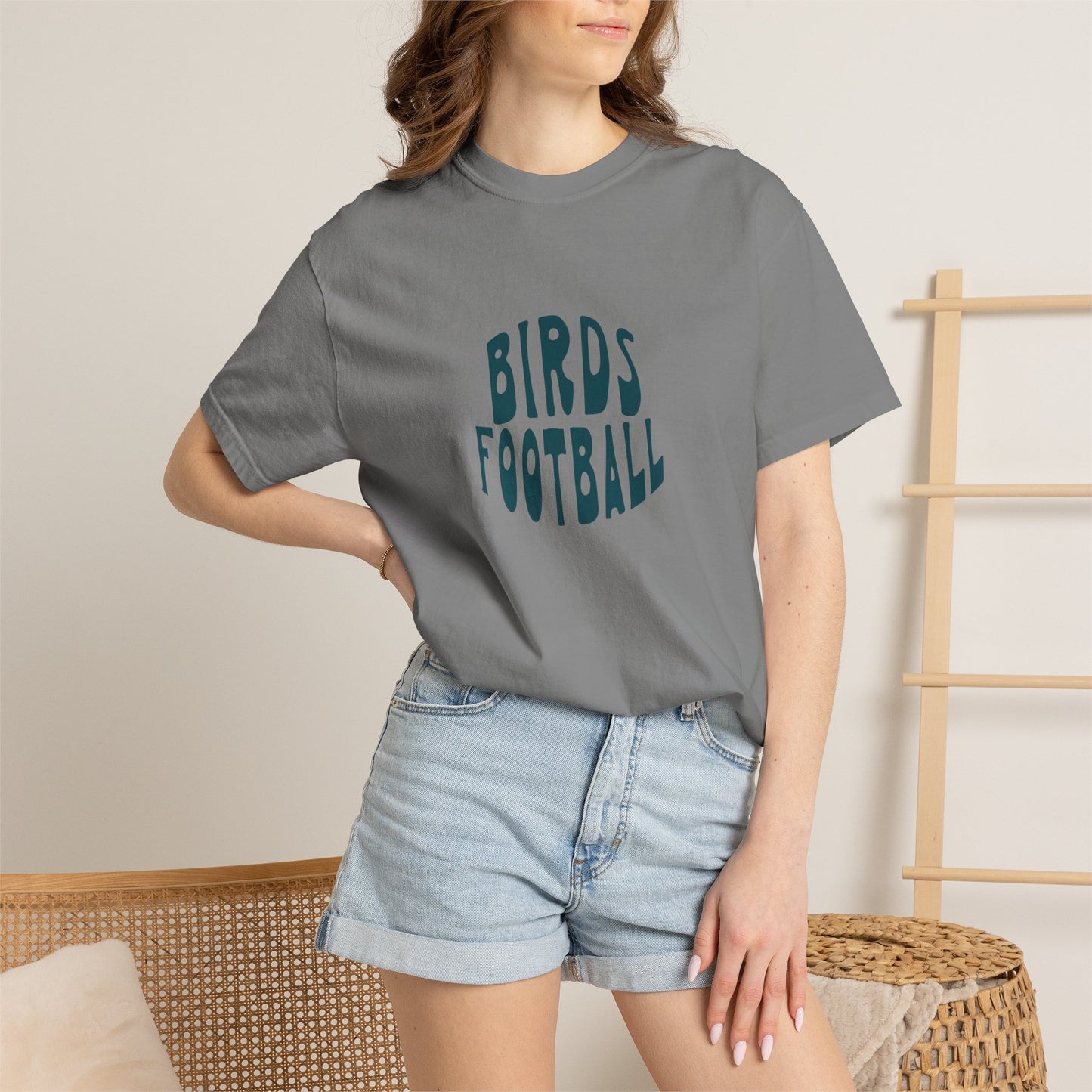 Birds Football Retro Wave Sports Tee