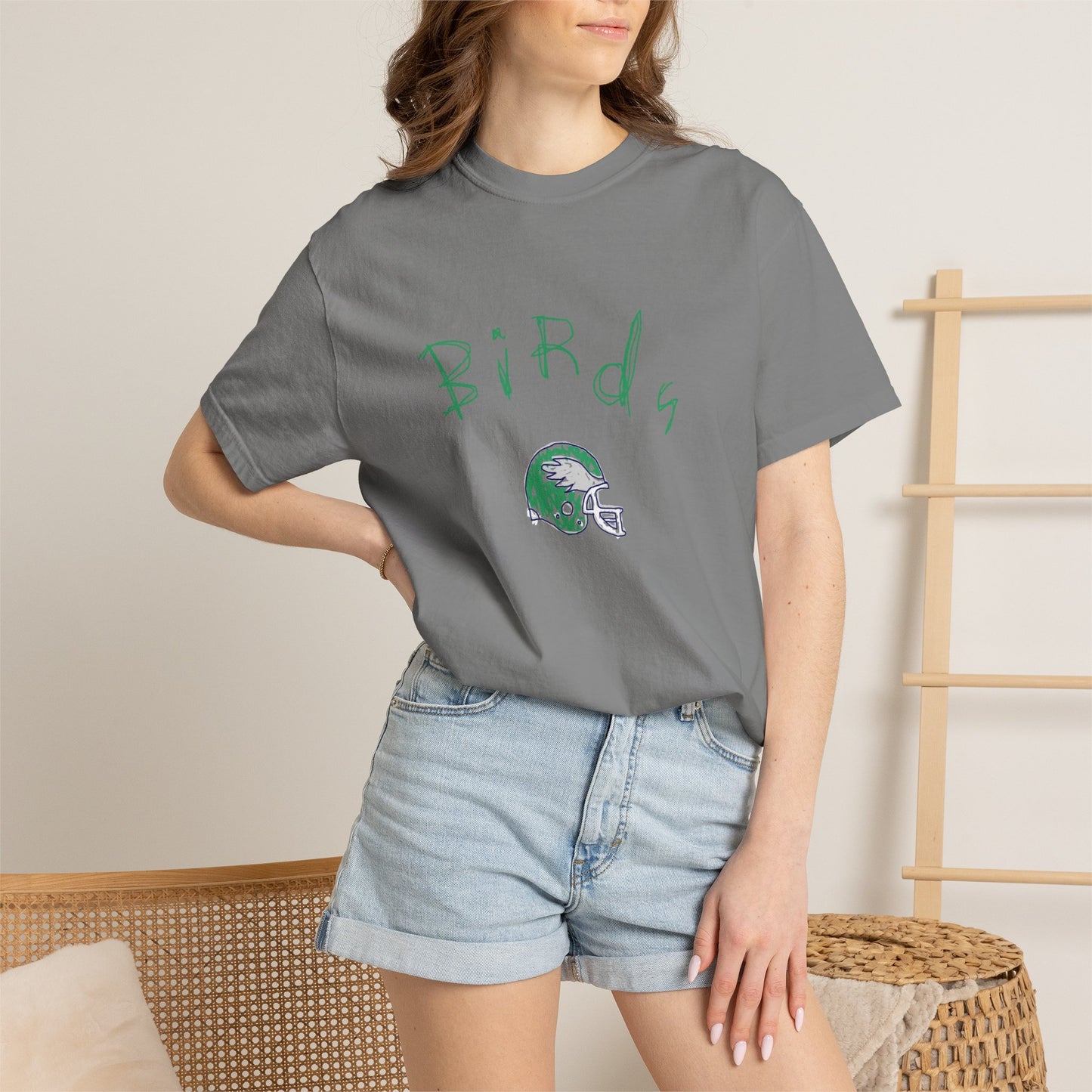 Birds Crayon Helmet Tee