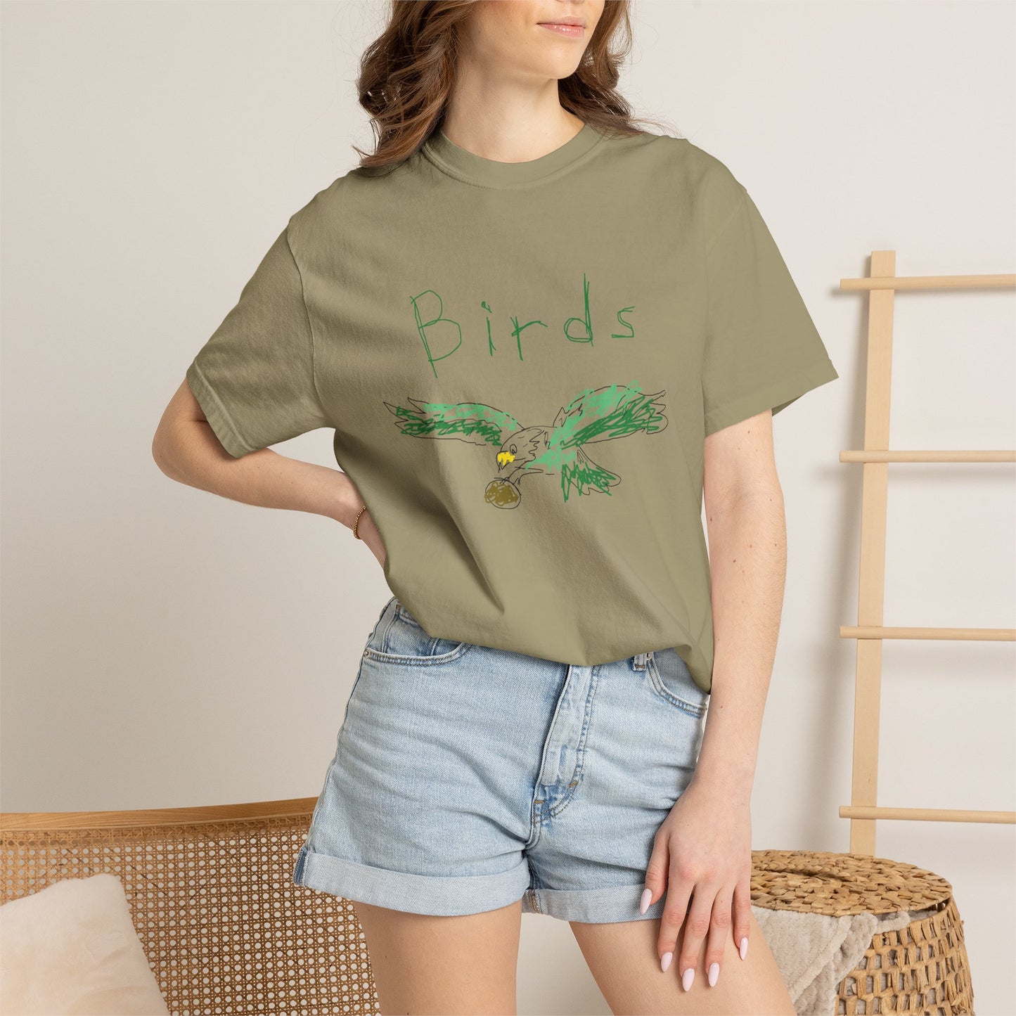 Birds Crayon Graphic Tee