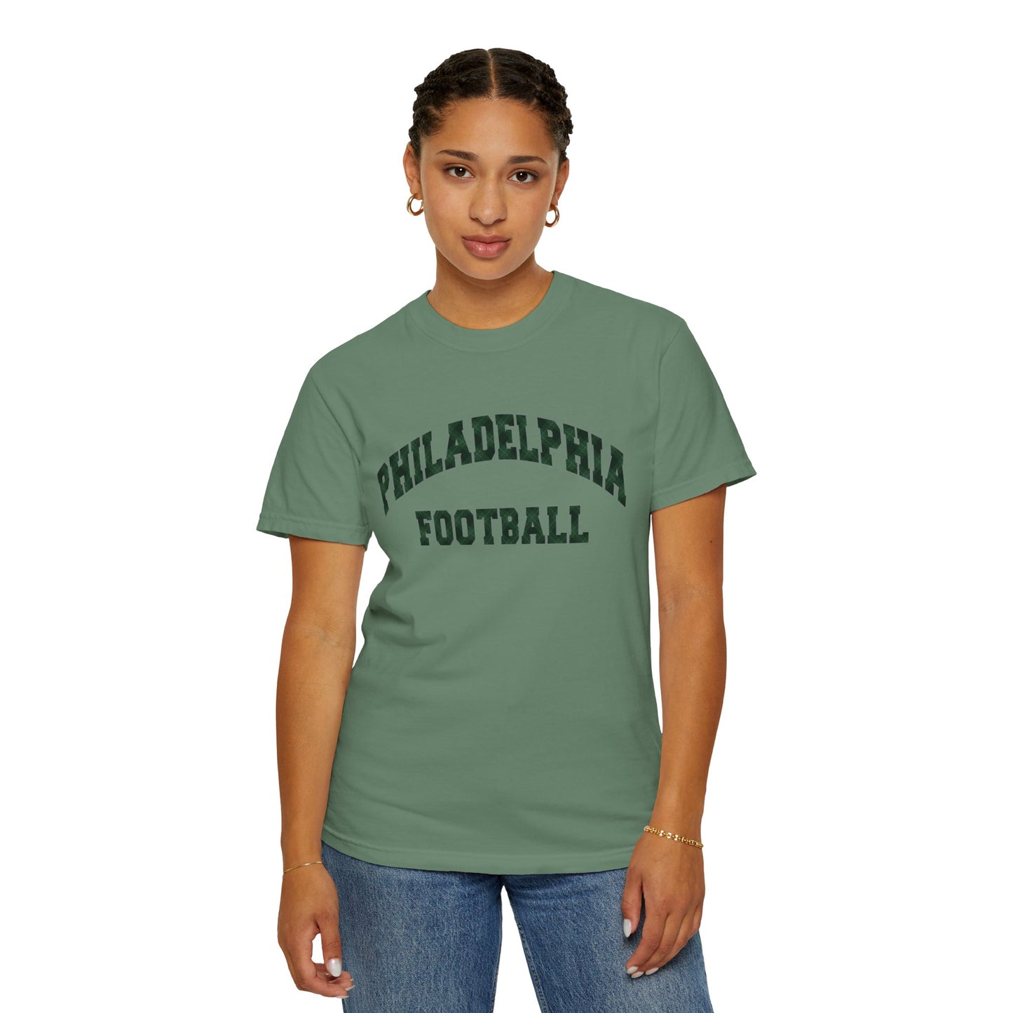 Philadelphia Football Plaid Block Print Tee