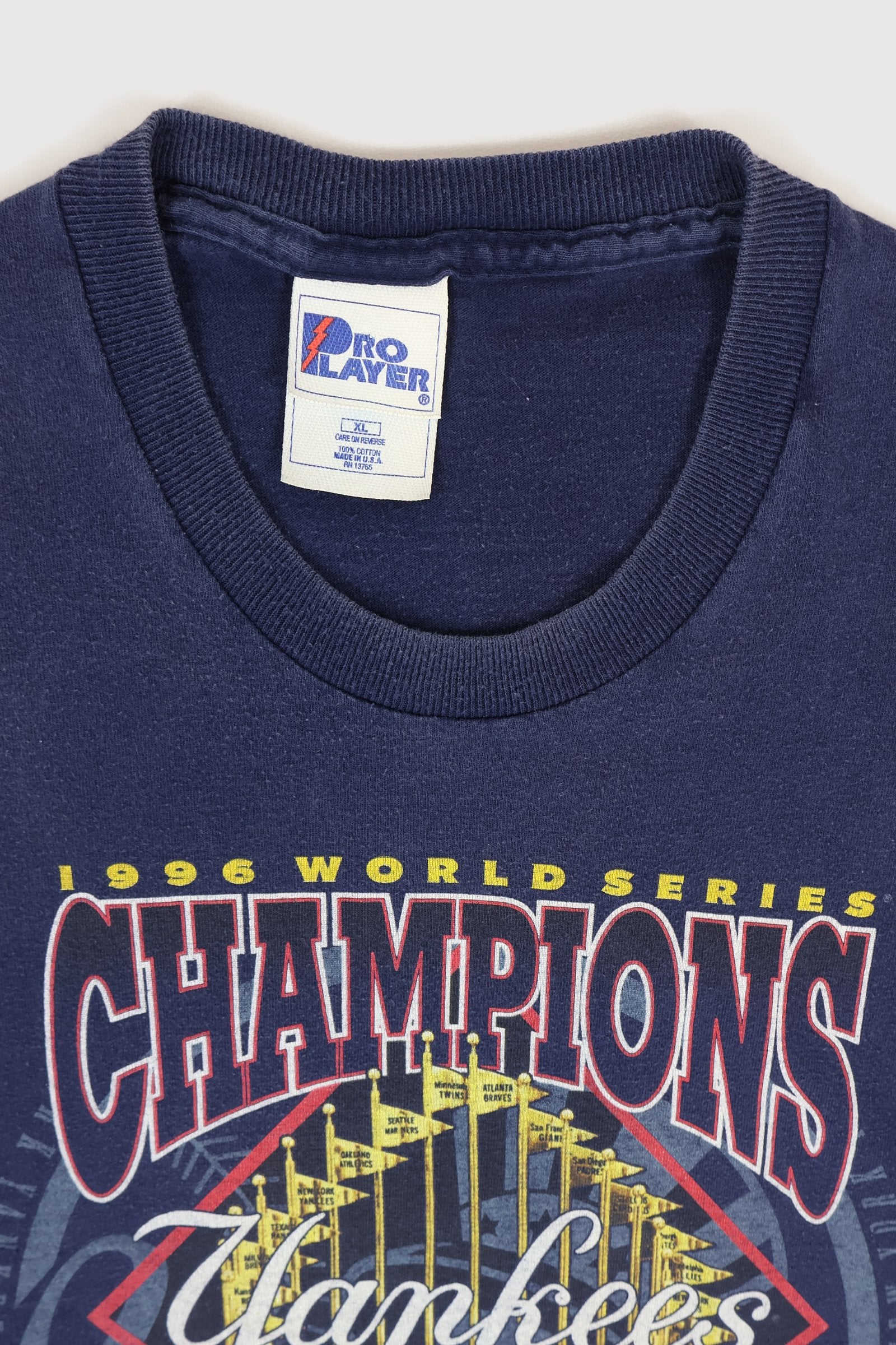 Vintage New York Yankees 1996 World Series Champions Tee Image 2