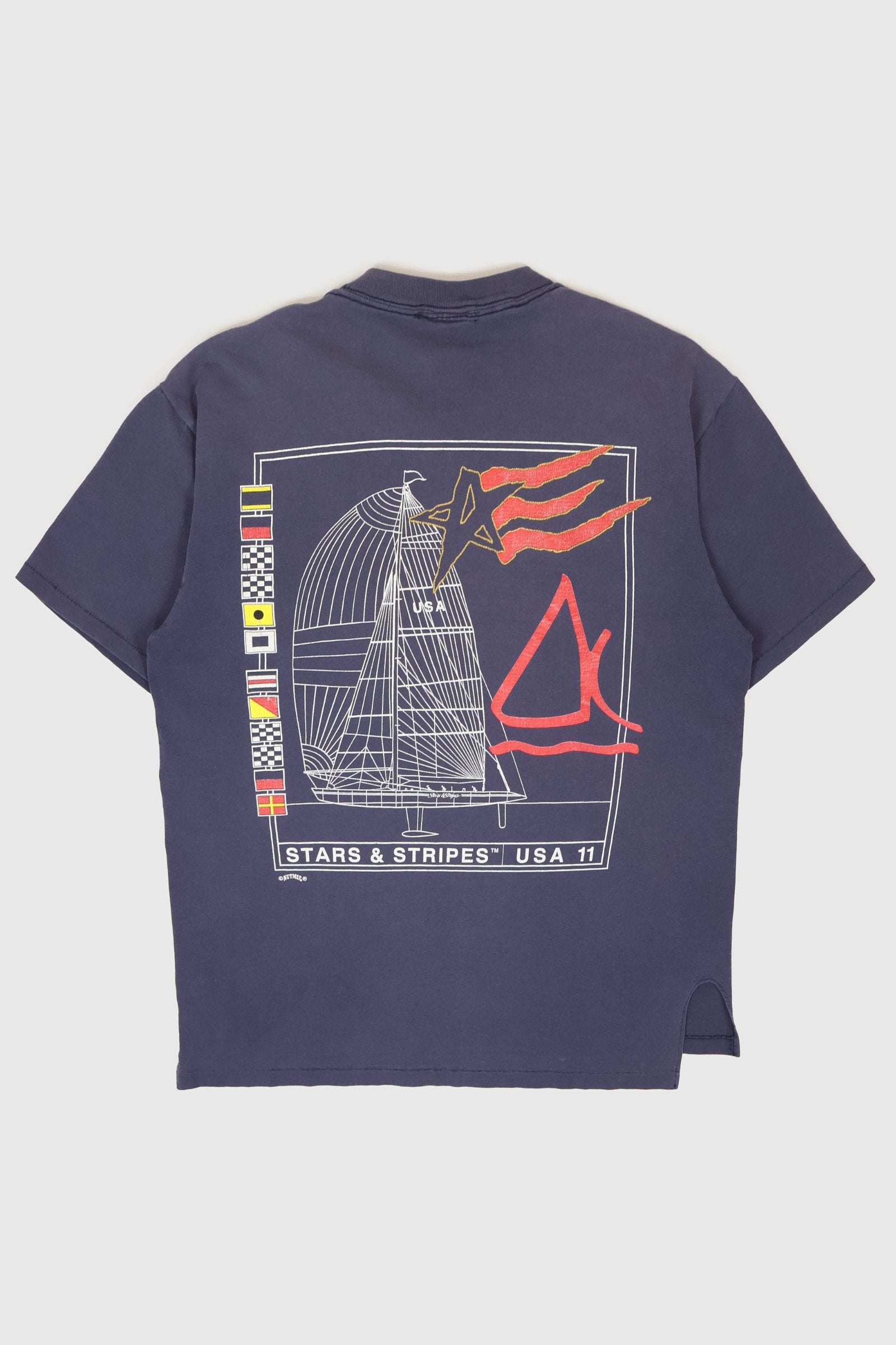 Vintage Stars and Stripes Sailing Tee Image 1