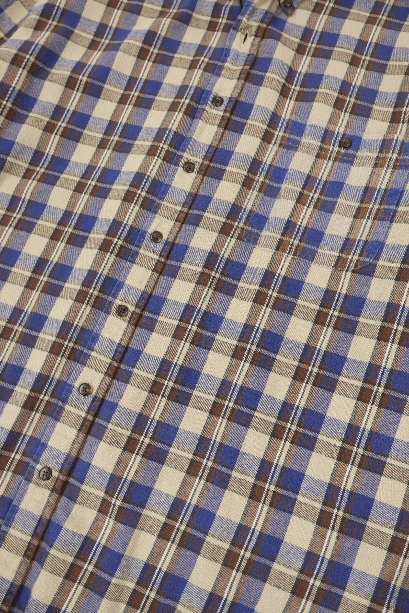 Vintage Blue Plaid Button Down Shirt Image 3