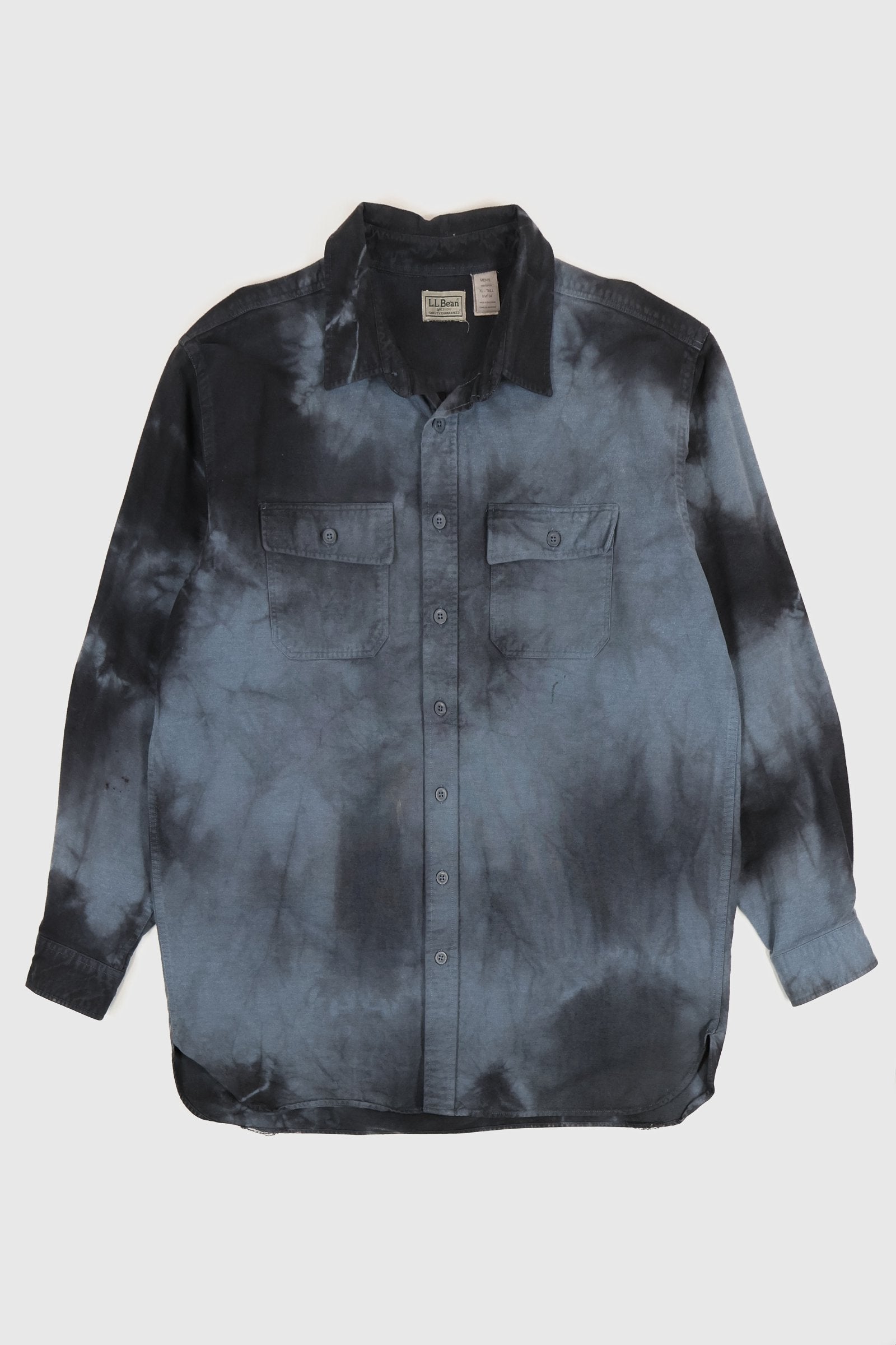 Reworked L.L. Bean Dyed Flannel Button-Down Shirt Image 0