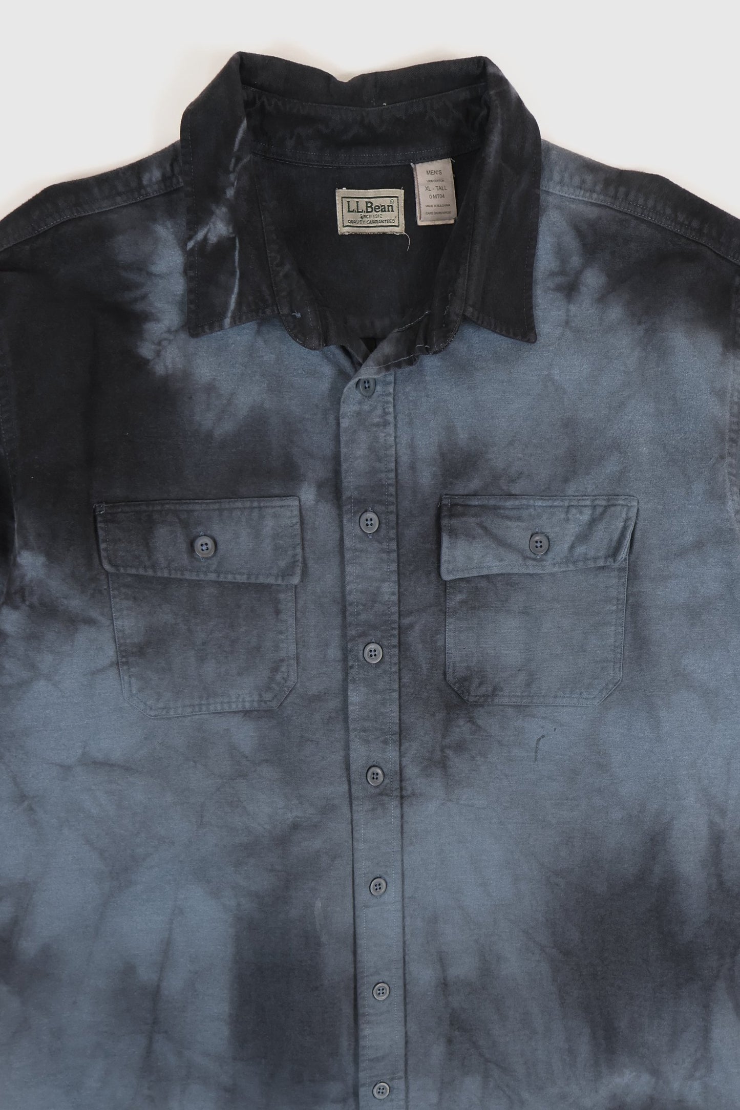 Reworked L.L. Bean Dyed Flannel Button-Down Shirt Image 2
