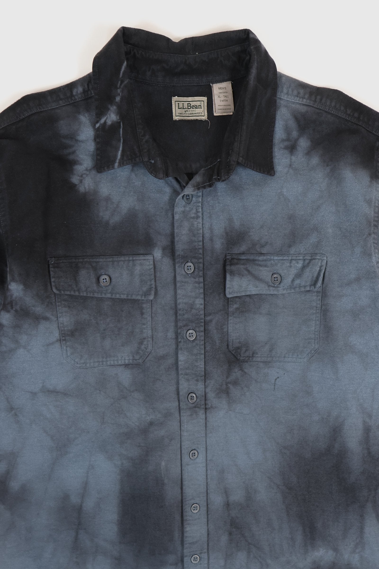 Reworked L.L. Bean Dyed Flannel Button-Down Shirt Image 2