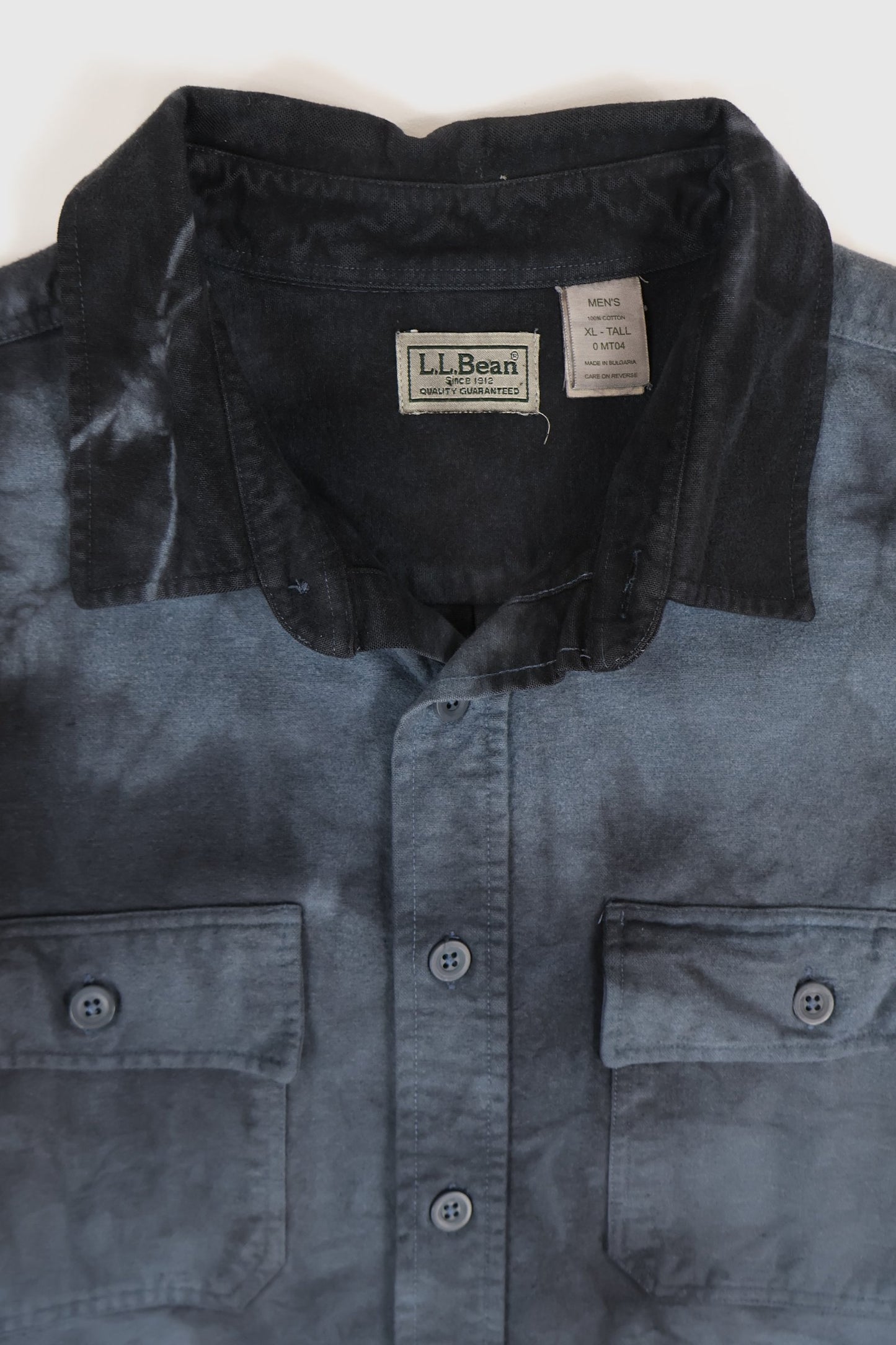 Reworked L.L. Bean Dyed Flannel Button-Down Shirt Image 3