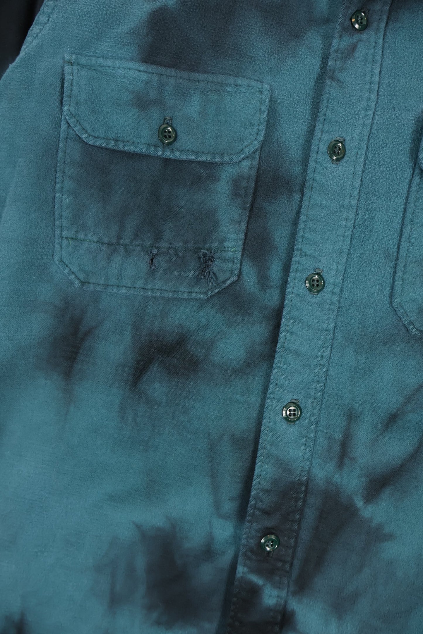 Reworked Woolrich Dyed Flannel Button Down Shirt Image 4