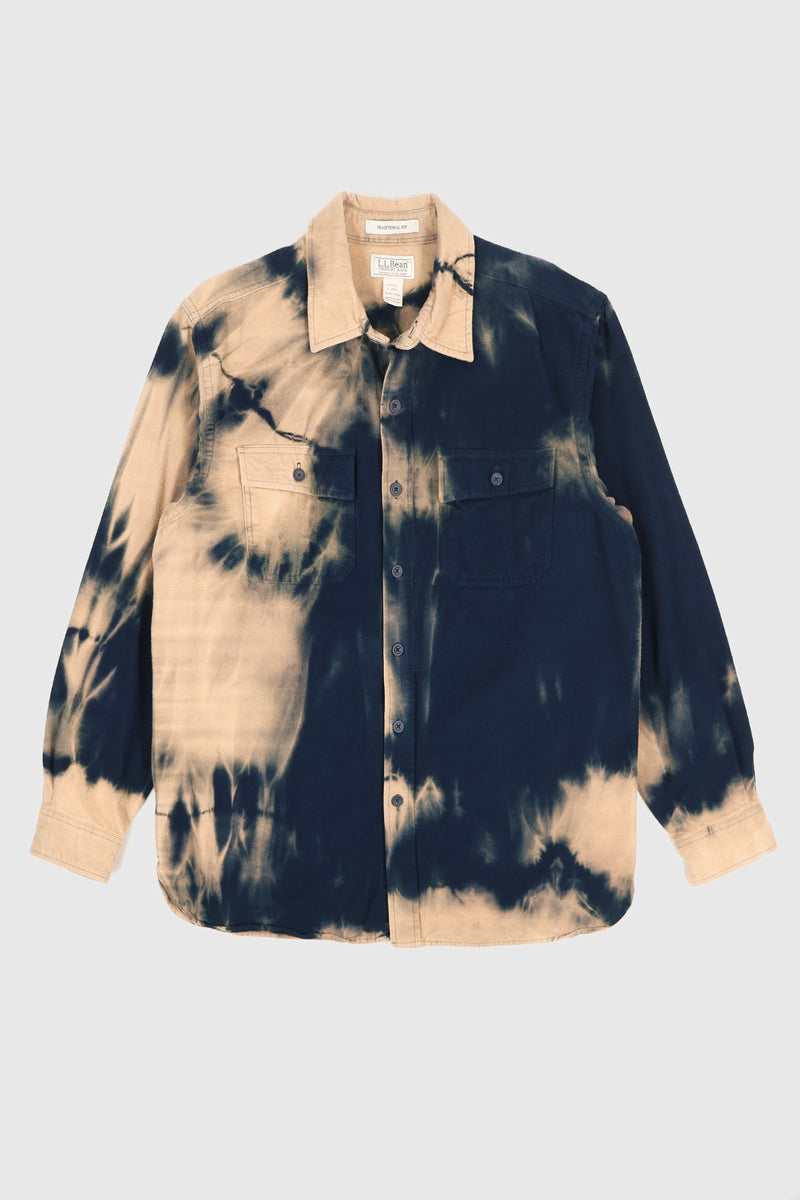 Reworked L.L. Bean Dyed Flannel Button-Down Shirt