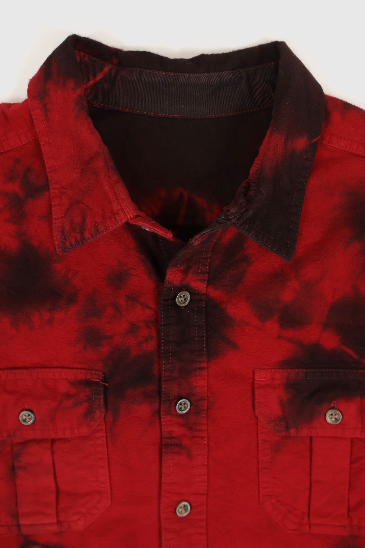 Reworked Dyed Flannel Button-Down Shirt Image 3