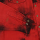 Reworked Dyed Red Flannel Button Down Shirt Image 4