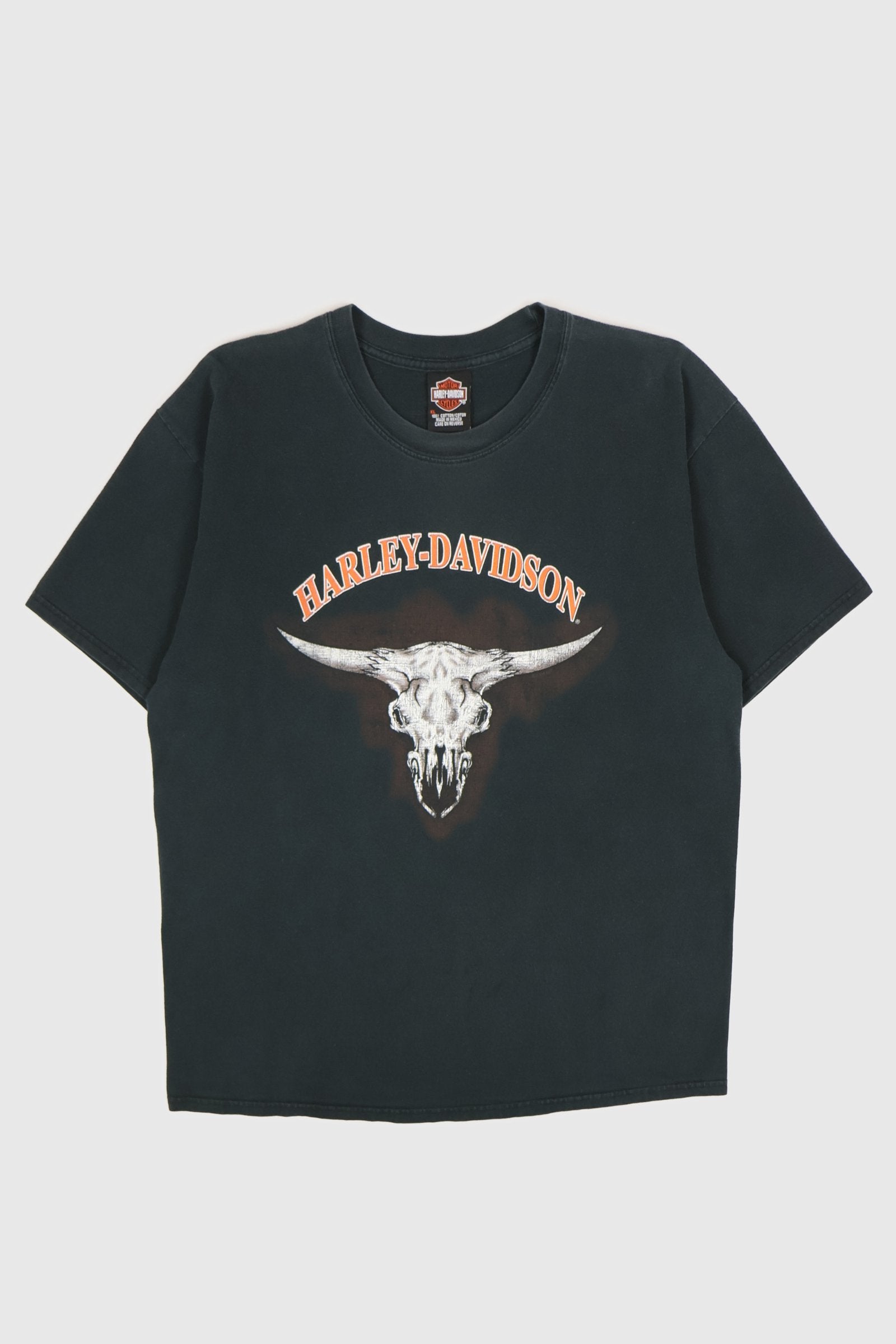Vintage Y2K Harley-Davidson Cattle Skull Texas Tee Image 0