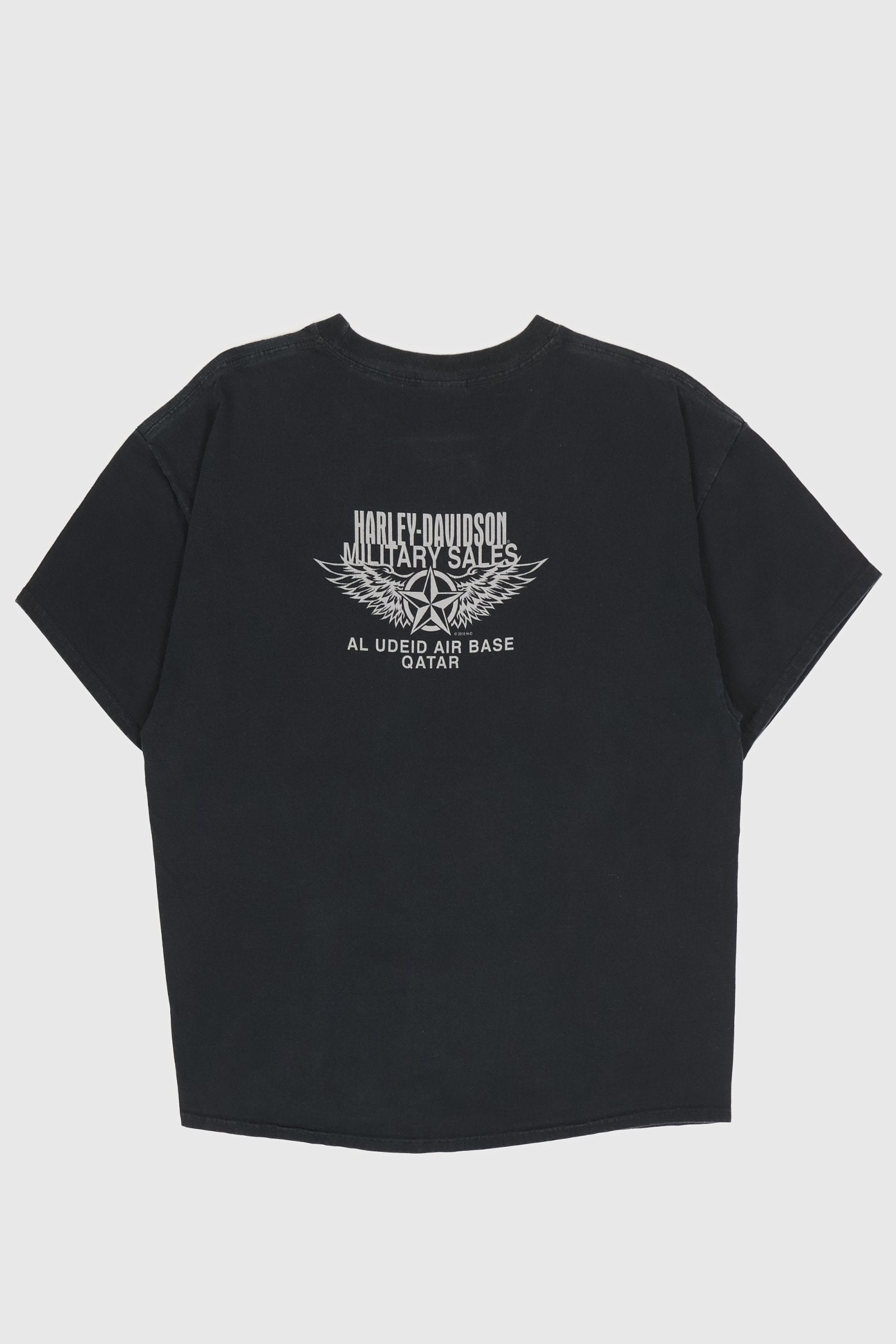 Vintage Y2K Harley-Davidson Qatar Airbase Tee Image 1