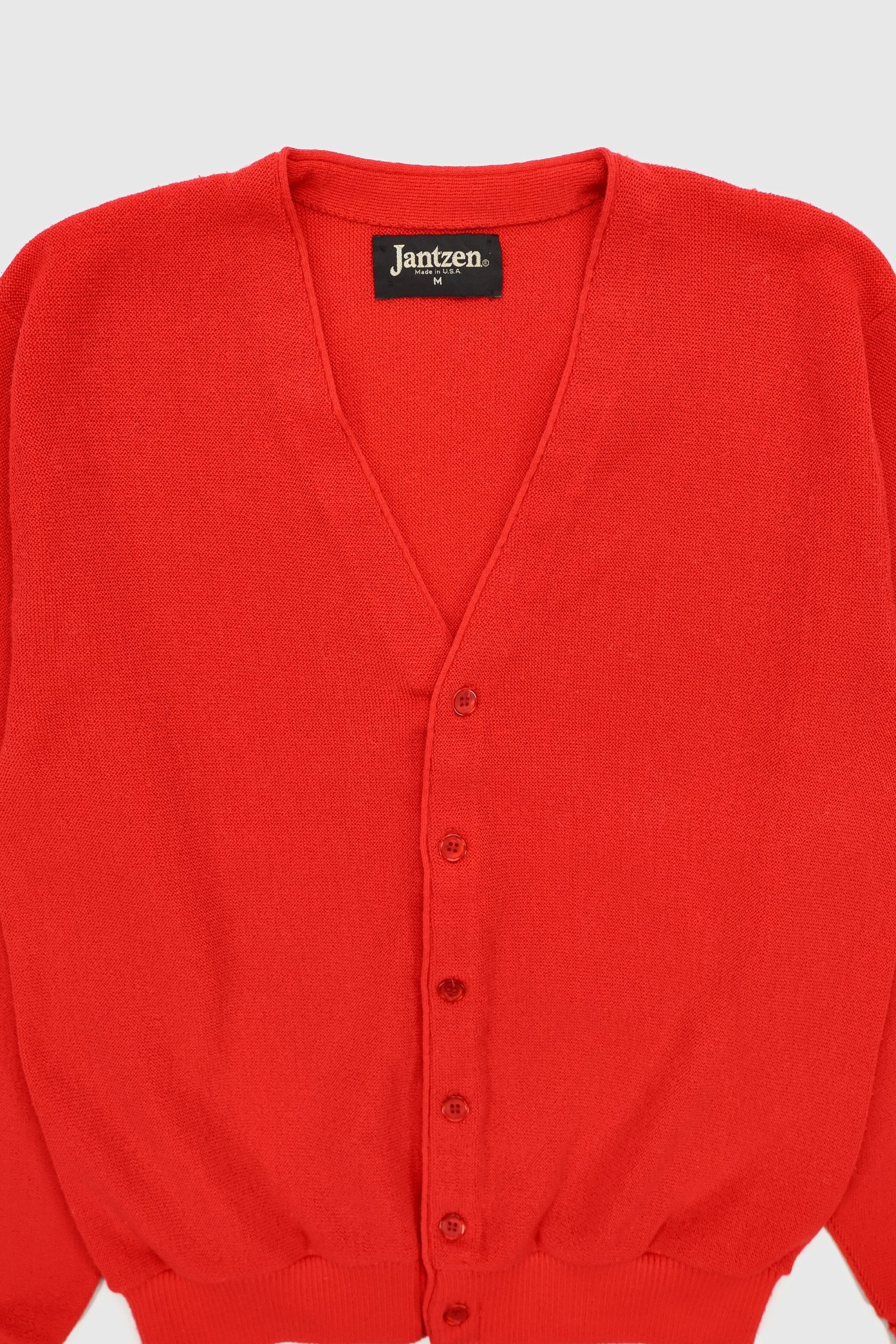 Vintage Red Cardigan Sweater Image 1