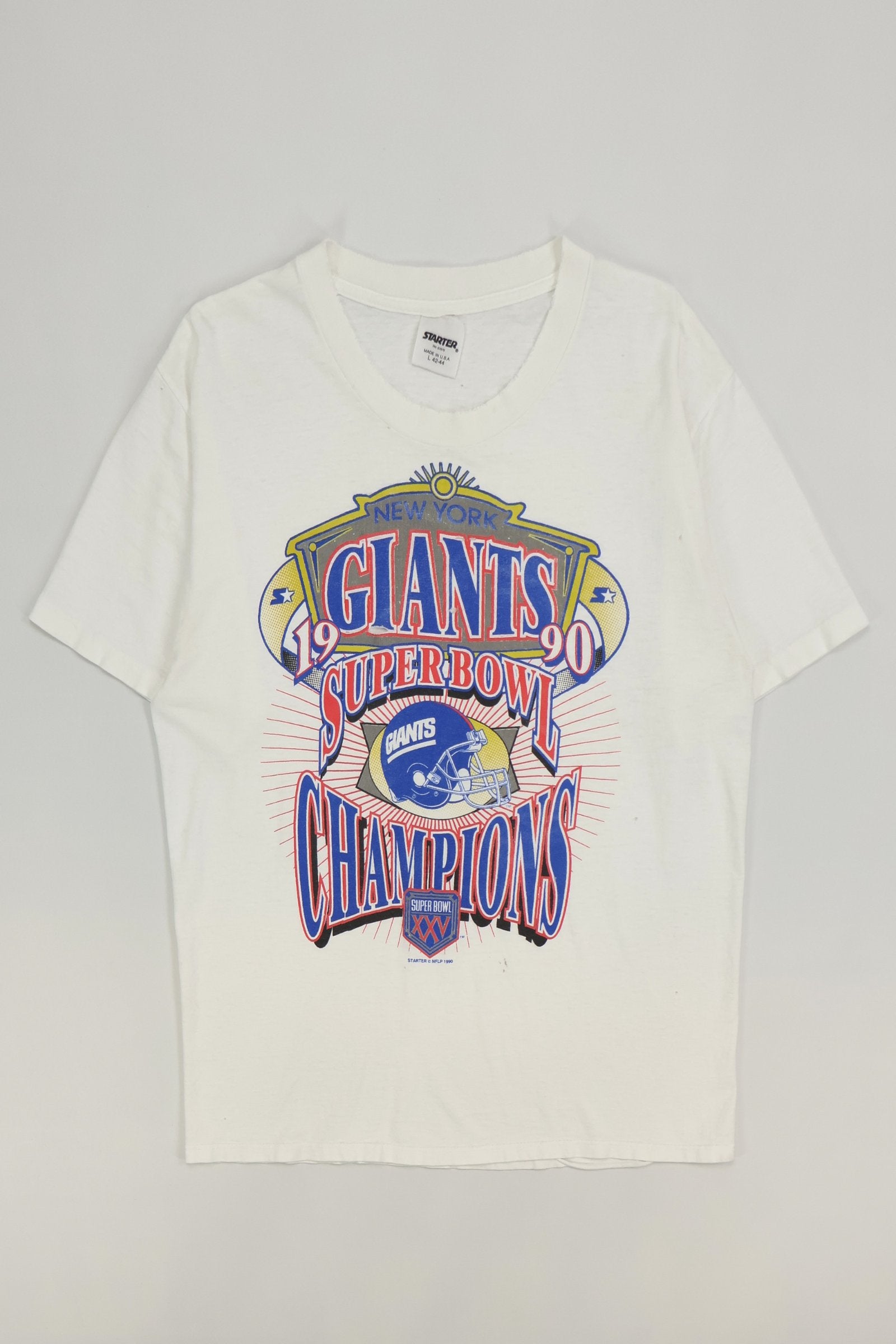 Vintage New York Giants Super Bowl Champions 1990 Tee Image 0