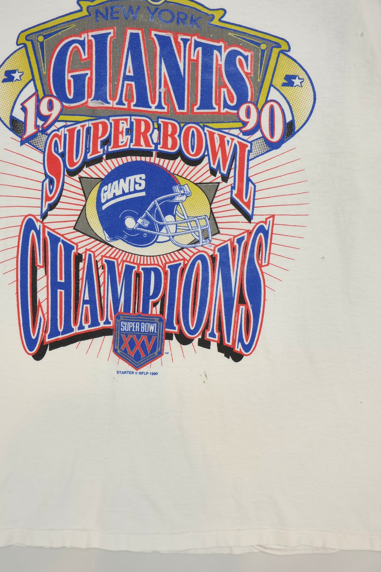 Vintage New York Giants Super Bowl Champions 1990 Tee Image 4