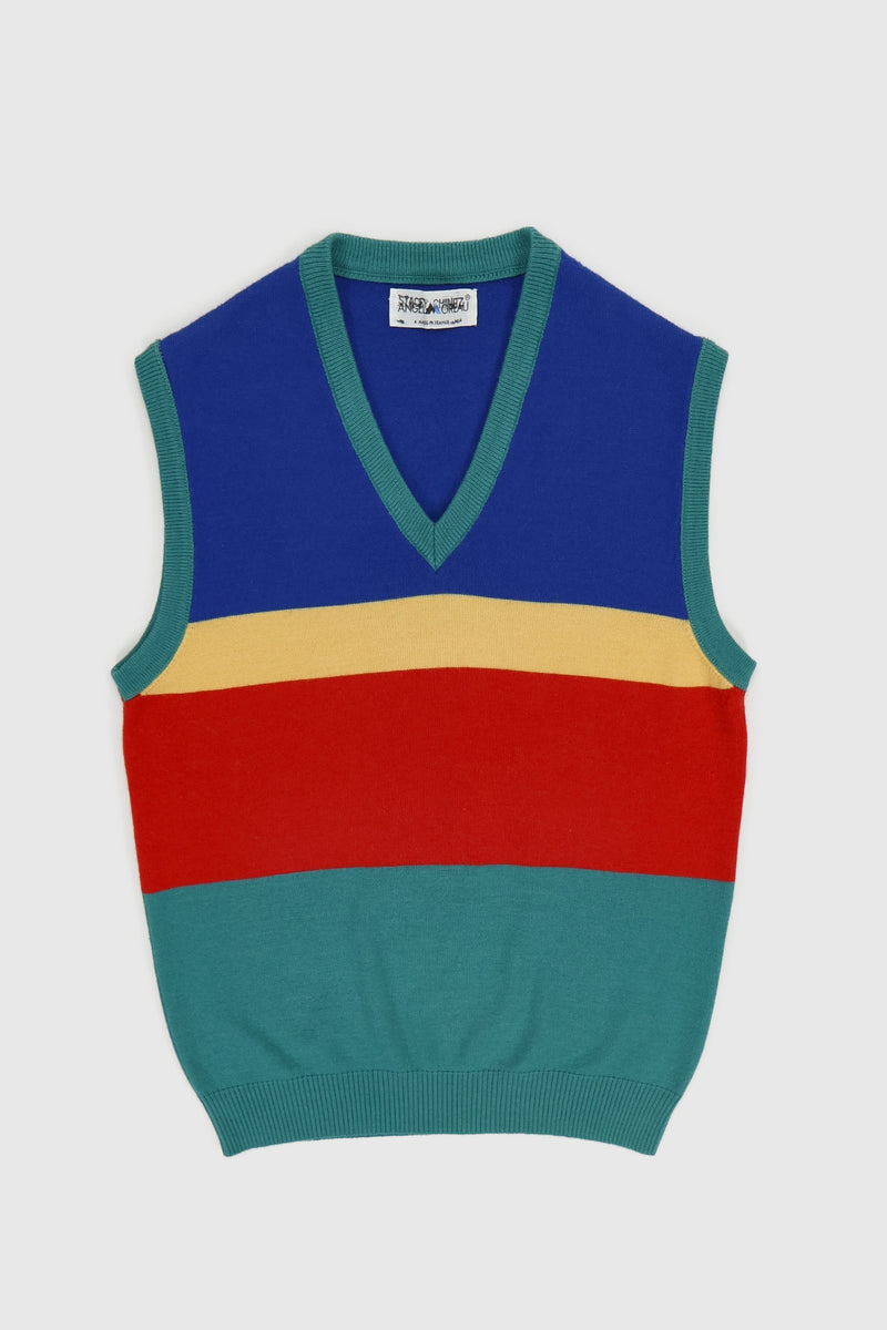 Vintage Striped Sweater Vest