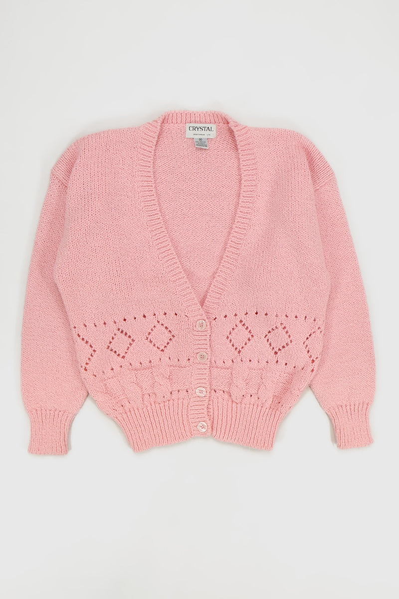 Vintage Pink Cardigan Sweater
