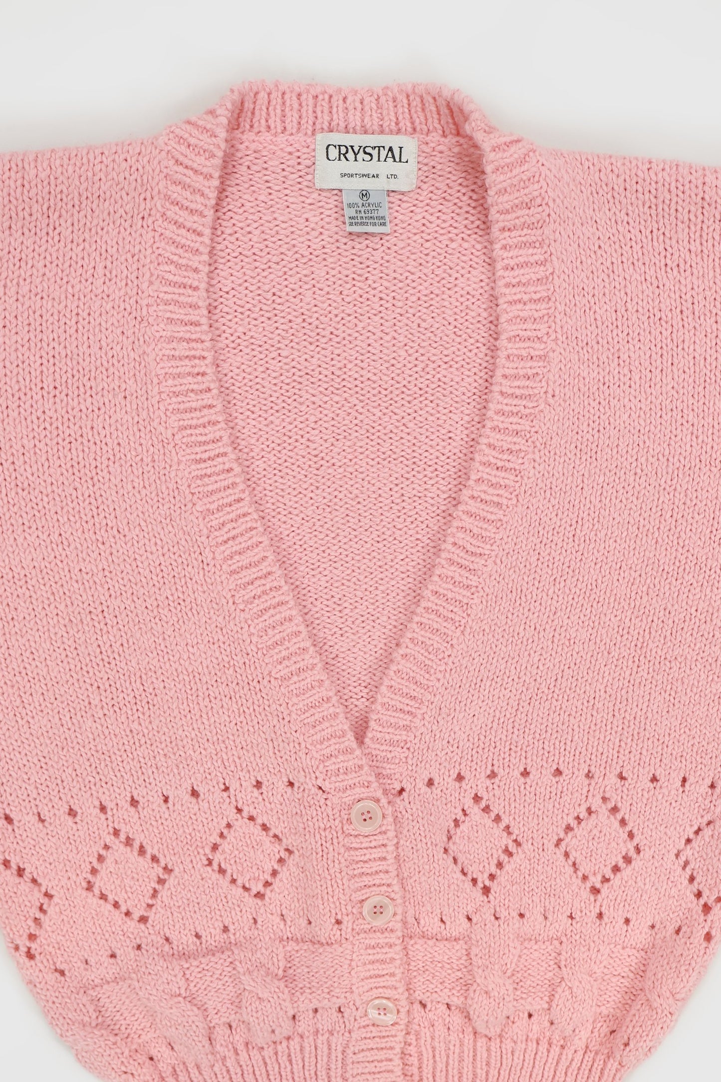 Vintage Pink Cardigan Sweater Image 2