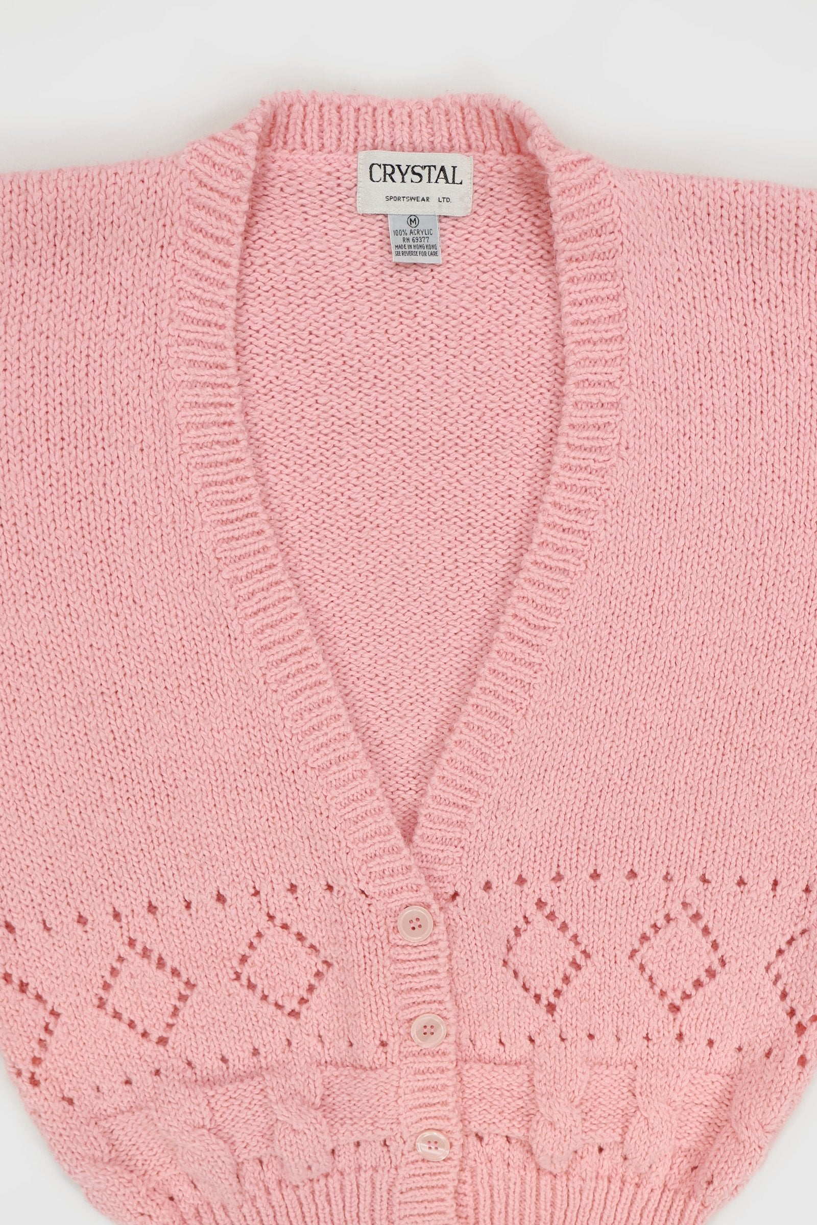 Vintage Pink Cardigan Sweater Image 2