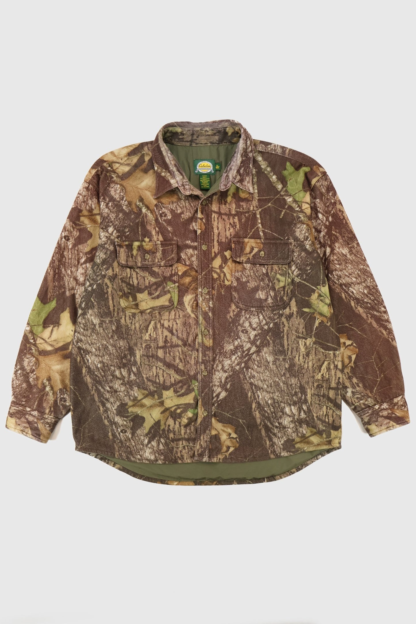Vintage Real Tree Fleece Camo Button-Down Shirt Image 0