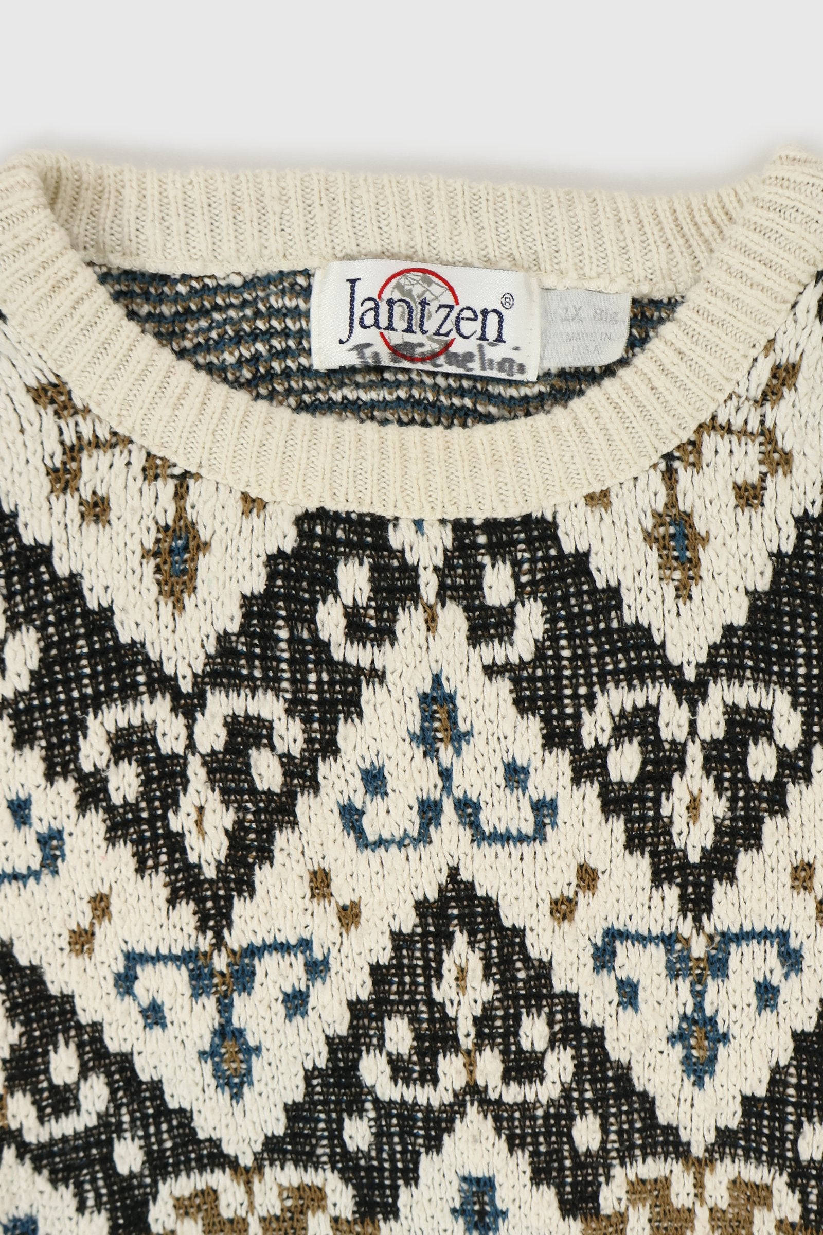 Vintage Geometric Pattern Sweater Image 3