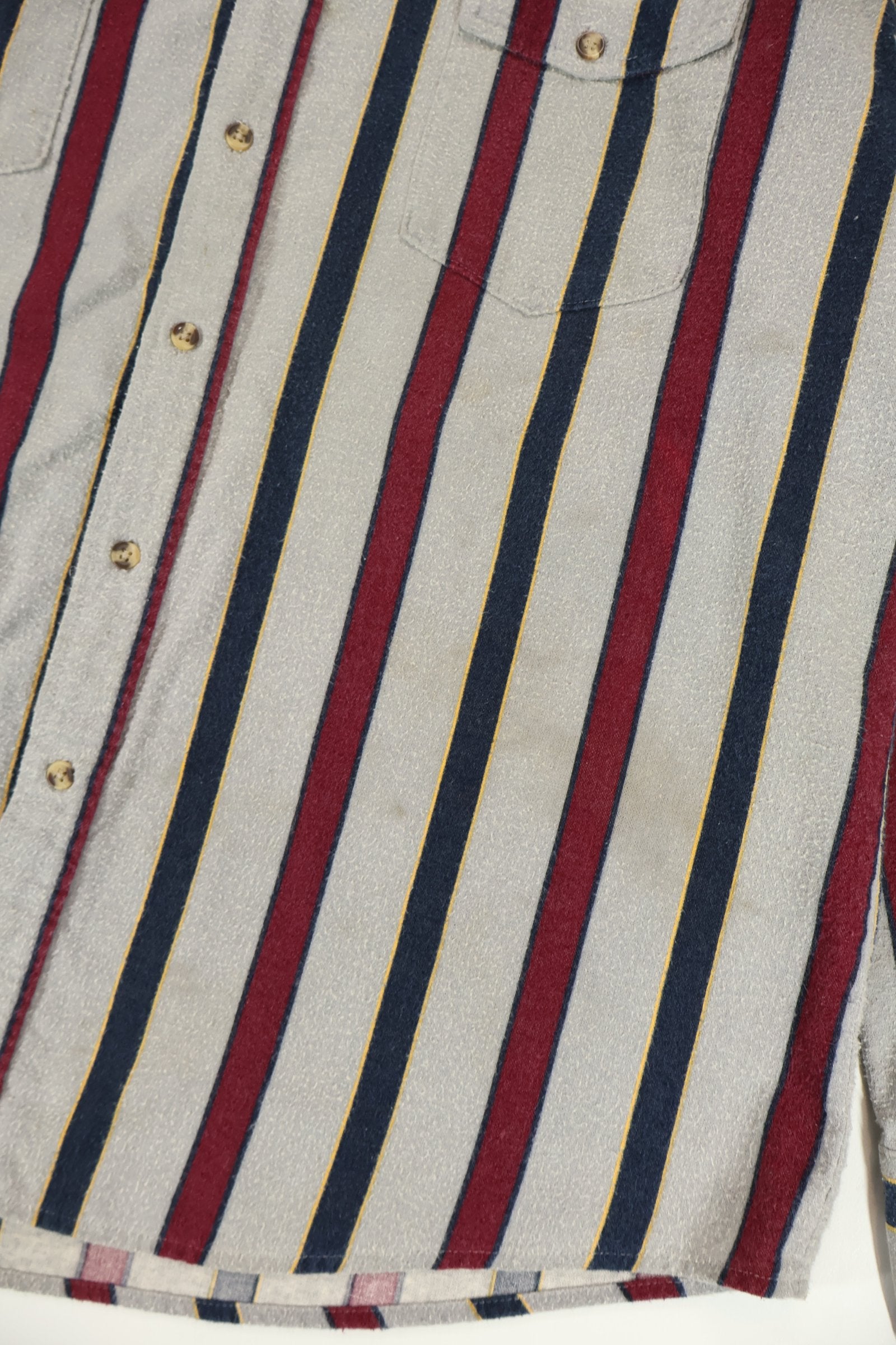 Vintage Striped Button-Down Shirt Image 3