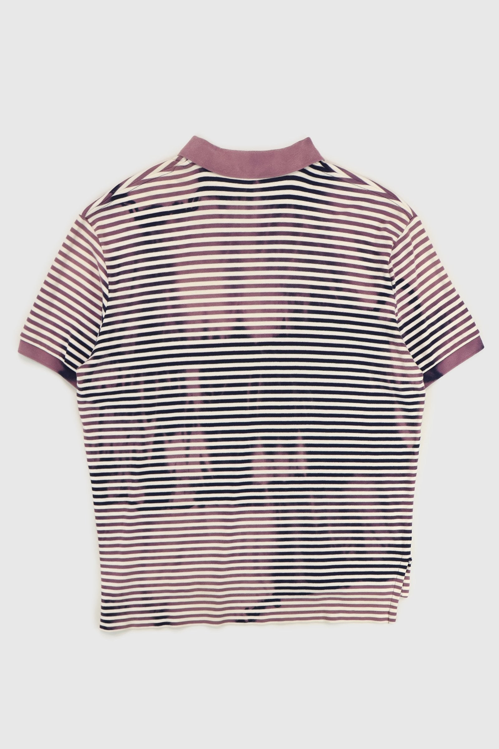 Reworked Bleached Ralph Lauren Striped Polo Image 1