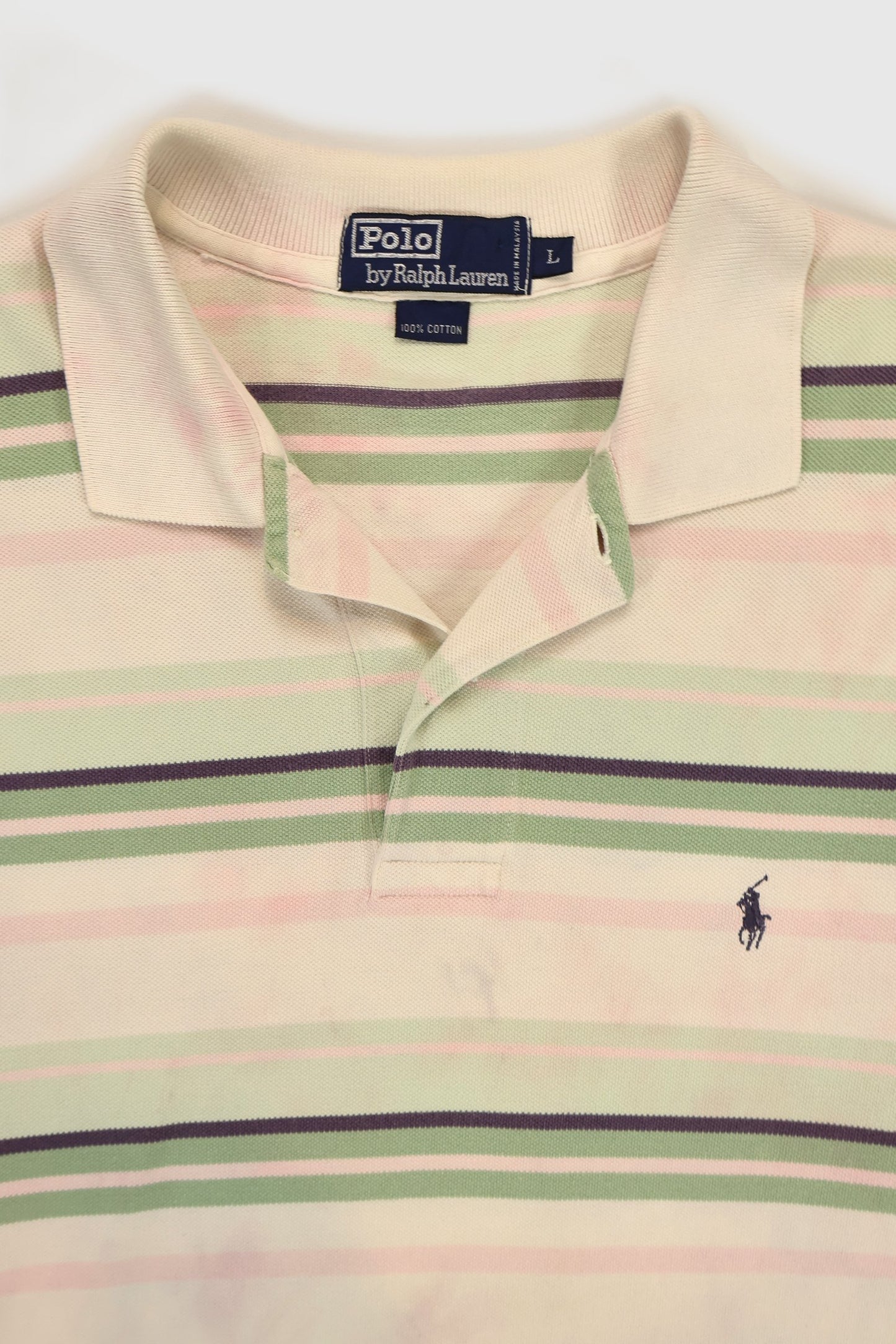 Reworked Ralph Lauren Striped Polo Image 3