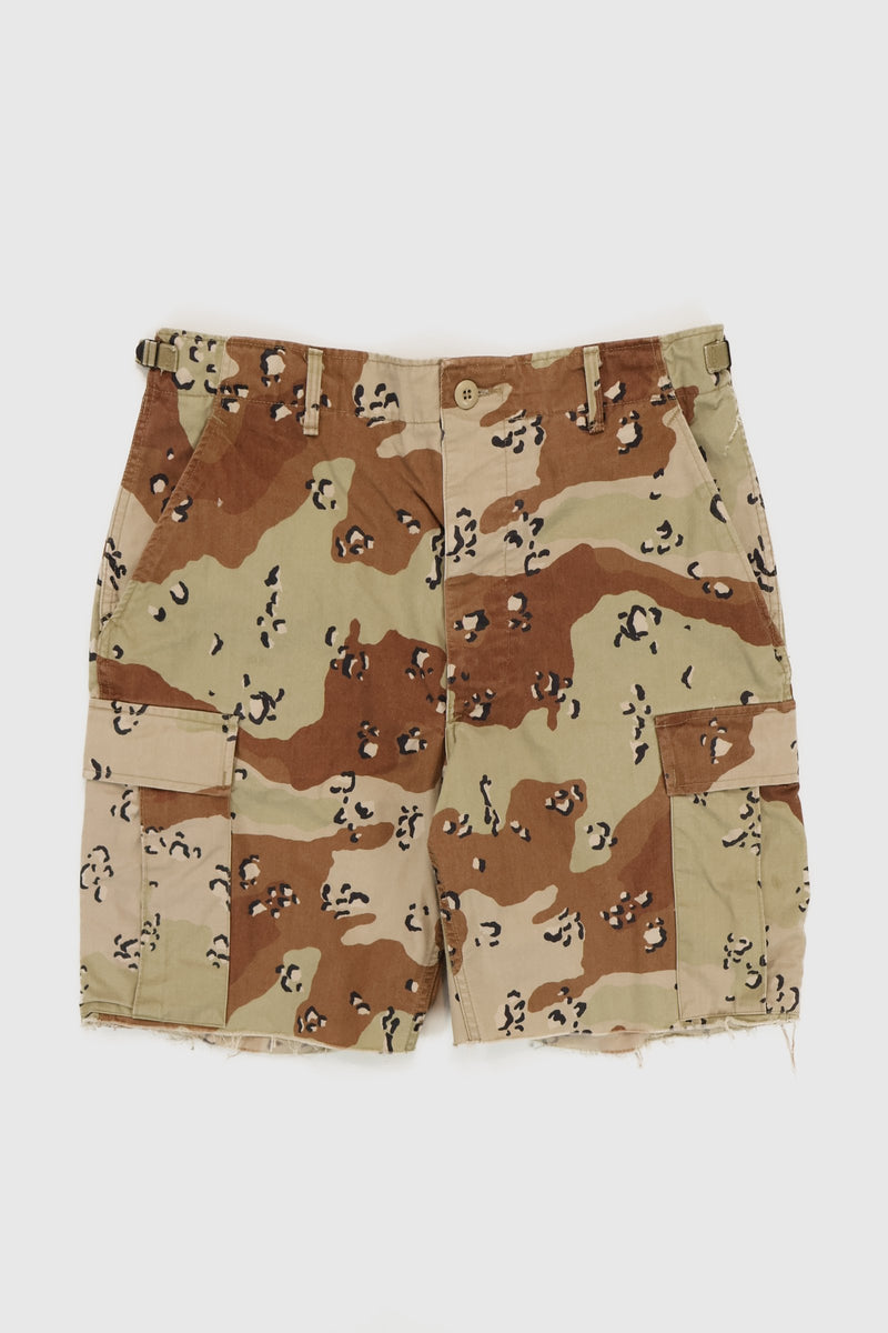 Vintage Cutoff Camo Cargo Shorts 01