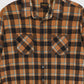 Vintage Brown Plaid Button-Down Shirt Image 1