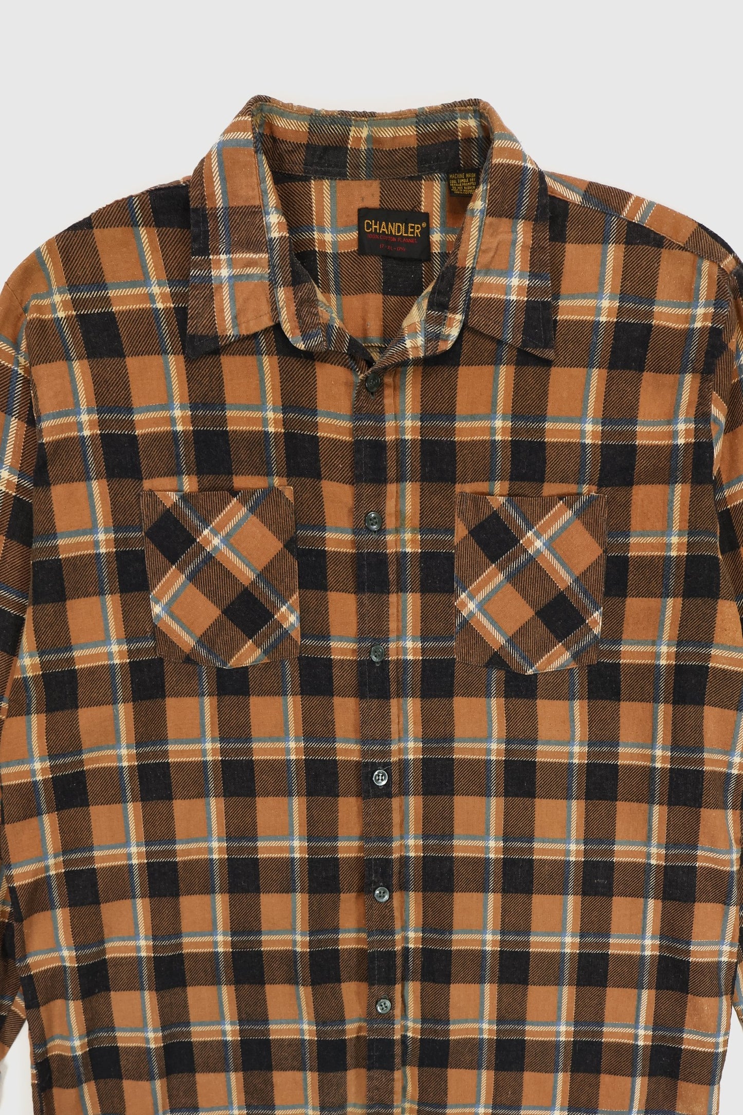 Vintage Brown Plaid Button-Down Shirt Image 1