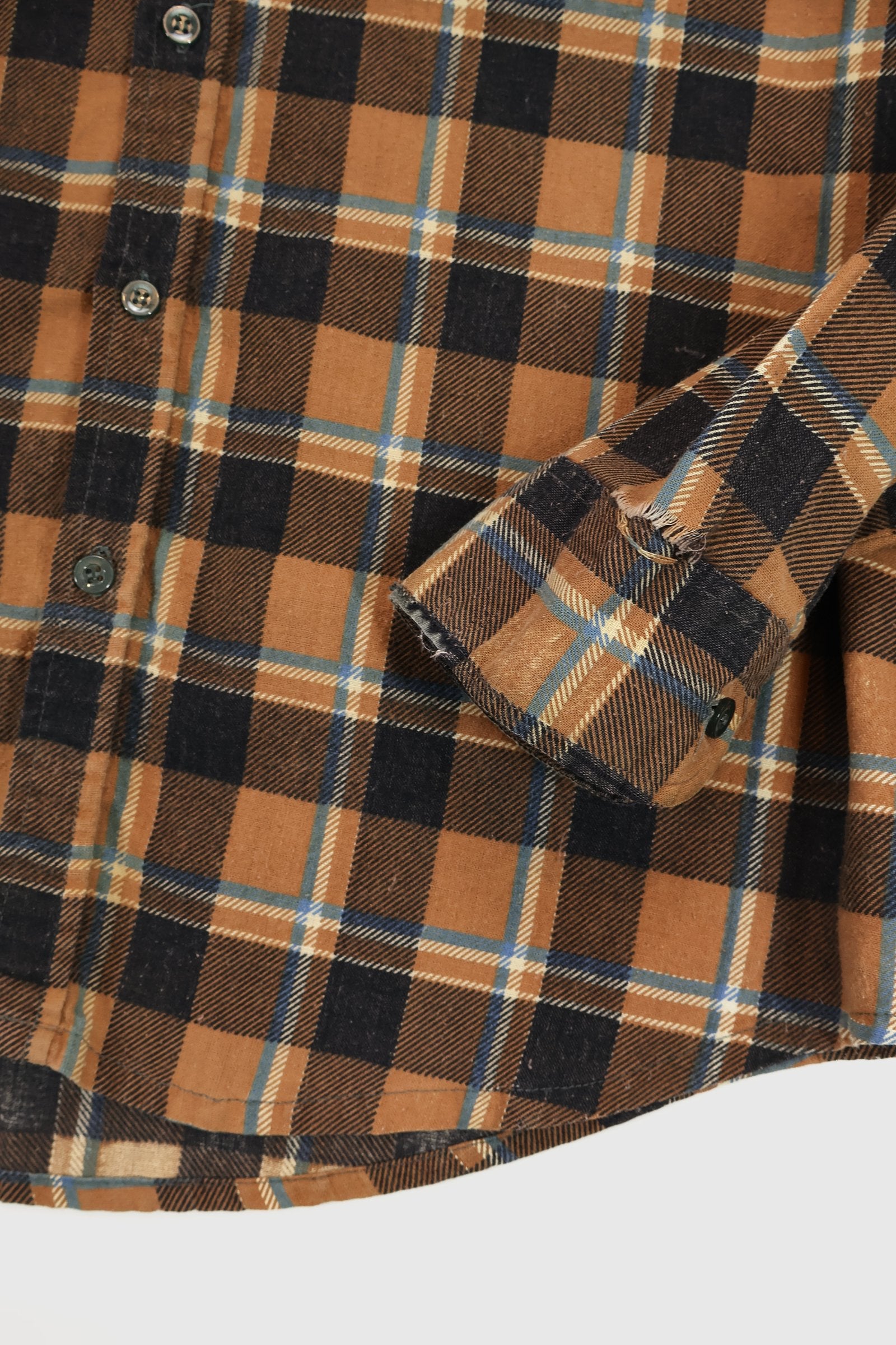 Vintage Brown Plaid Button-Down Shirt Image 3