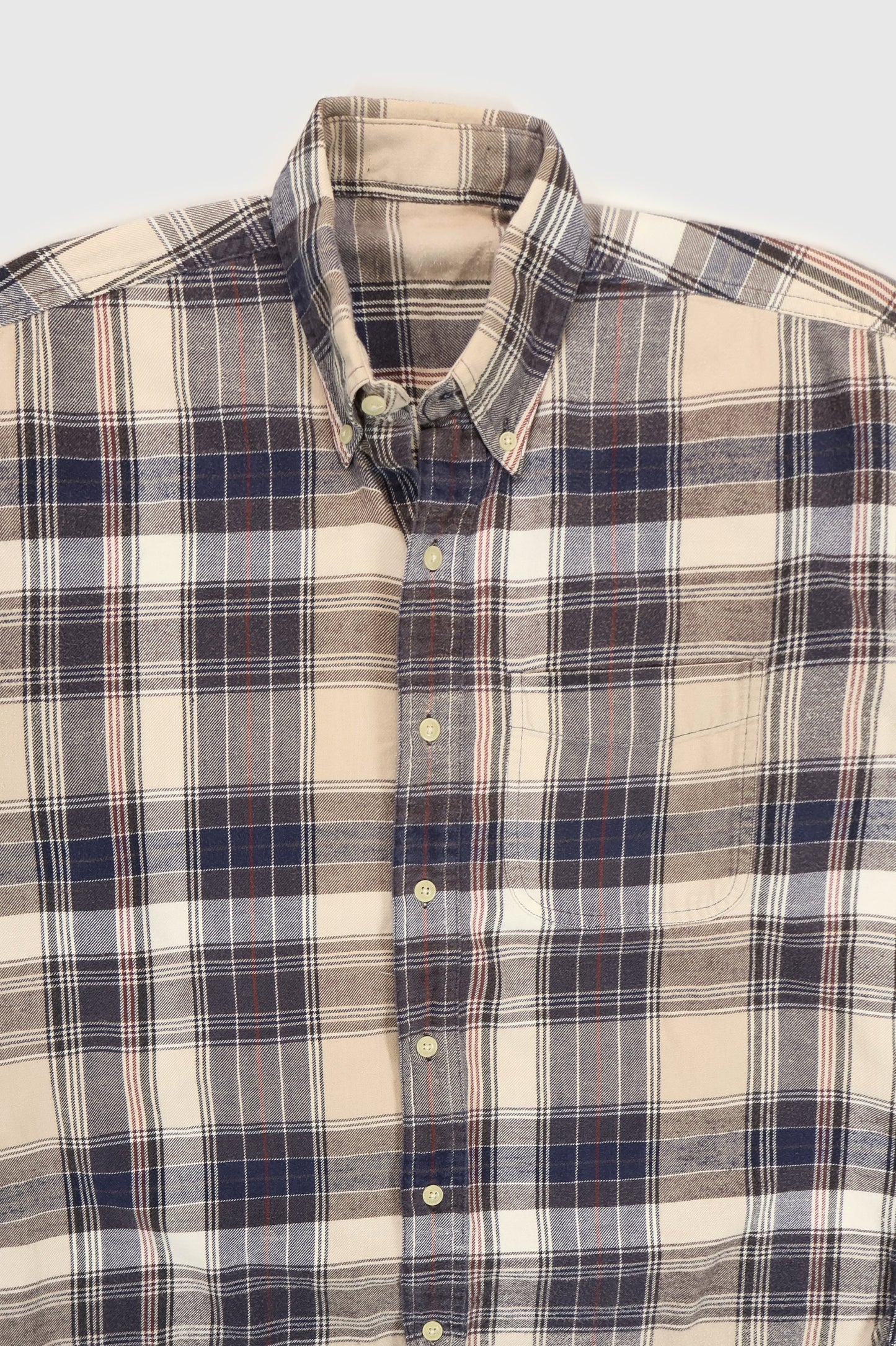 Vintage Plaid Button-Down Shirt Image 1