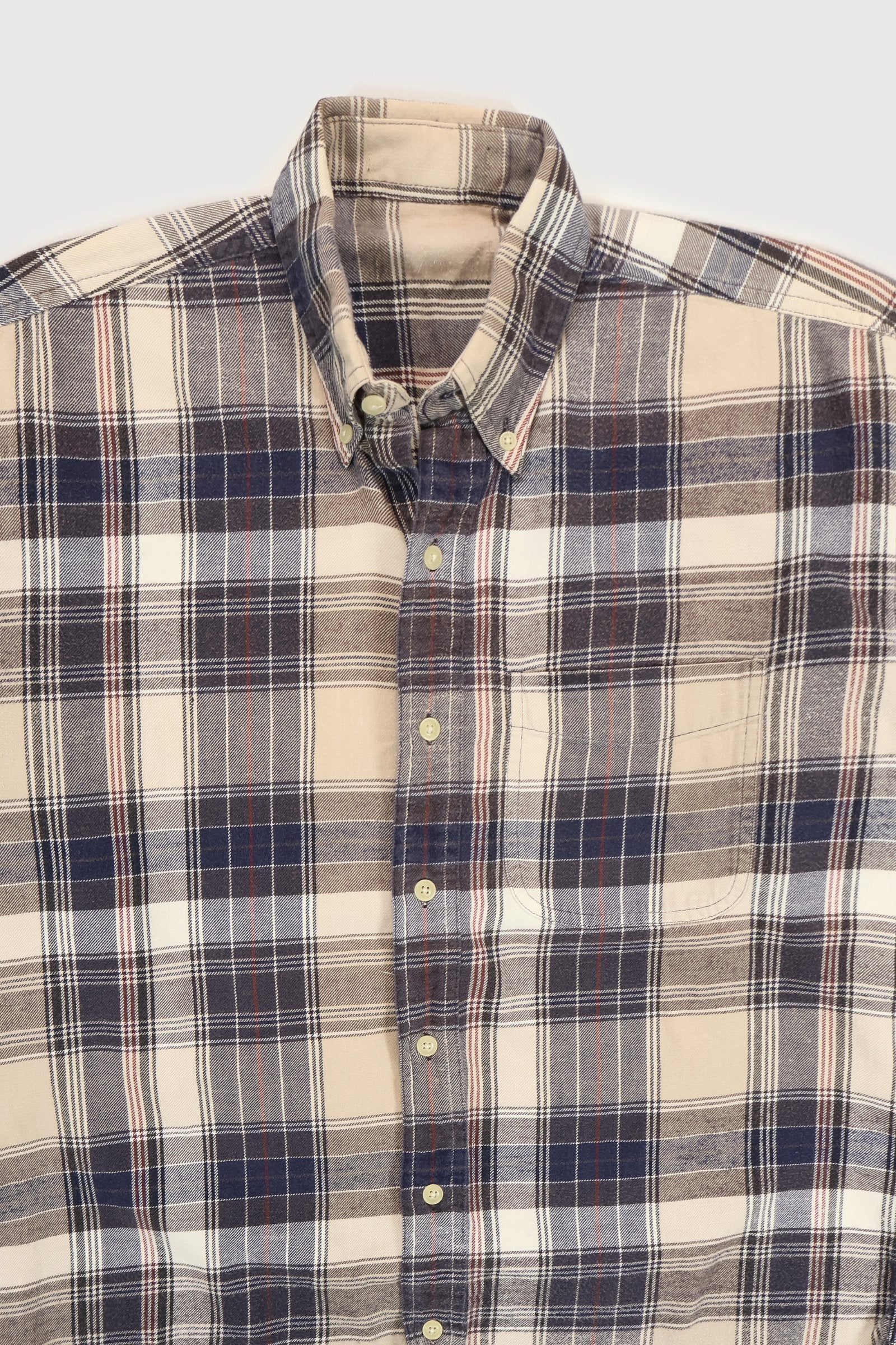 Vintage Plaid Button-Down Shirt Image 1
