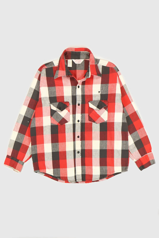 Vintage Red Plaid Button-Down Shirt Image 0