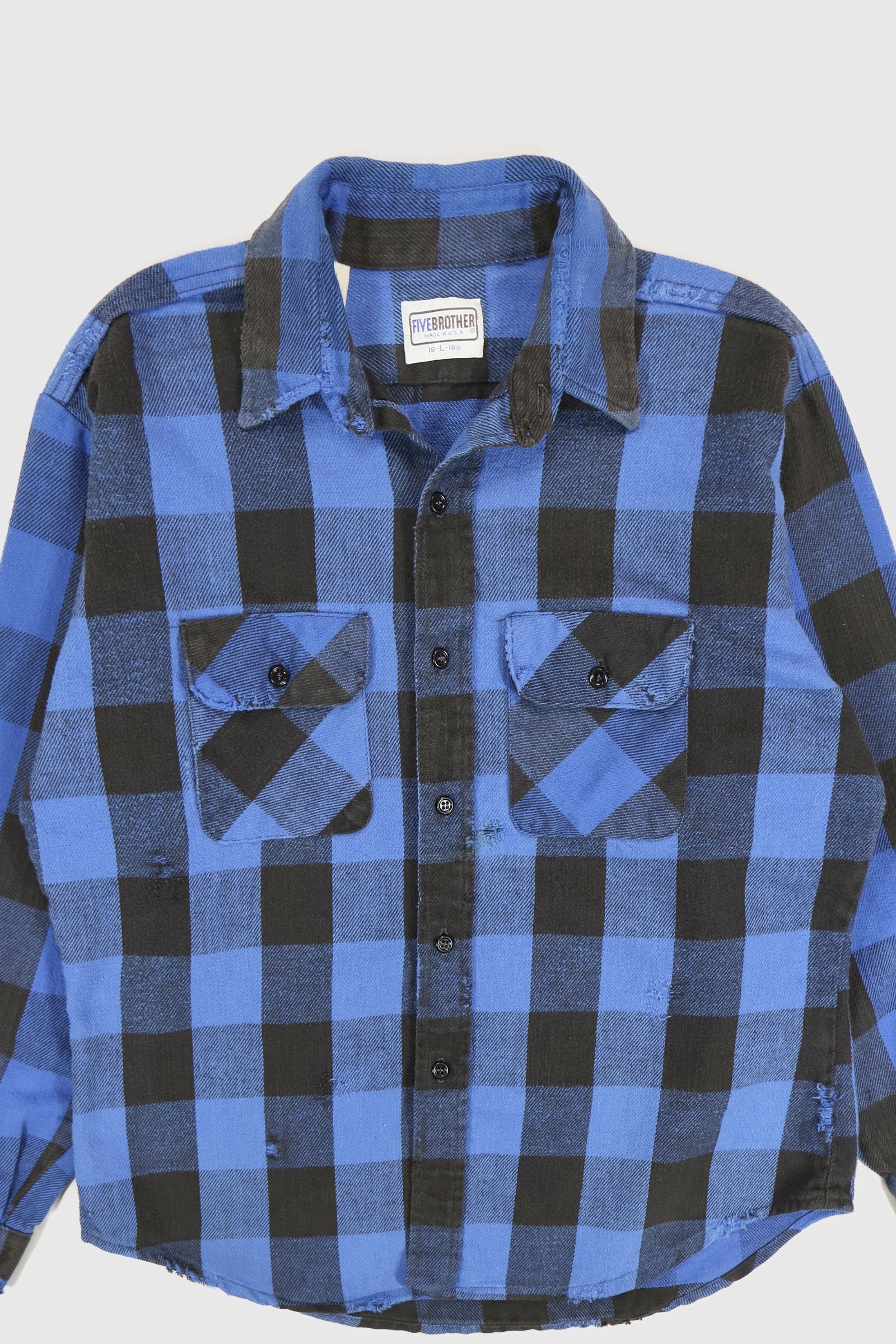 Vintage Frayed Button-Down Shirt Image 1
