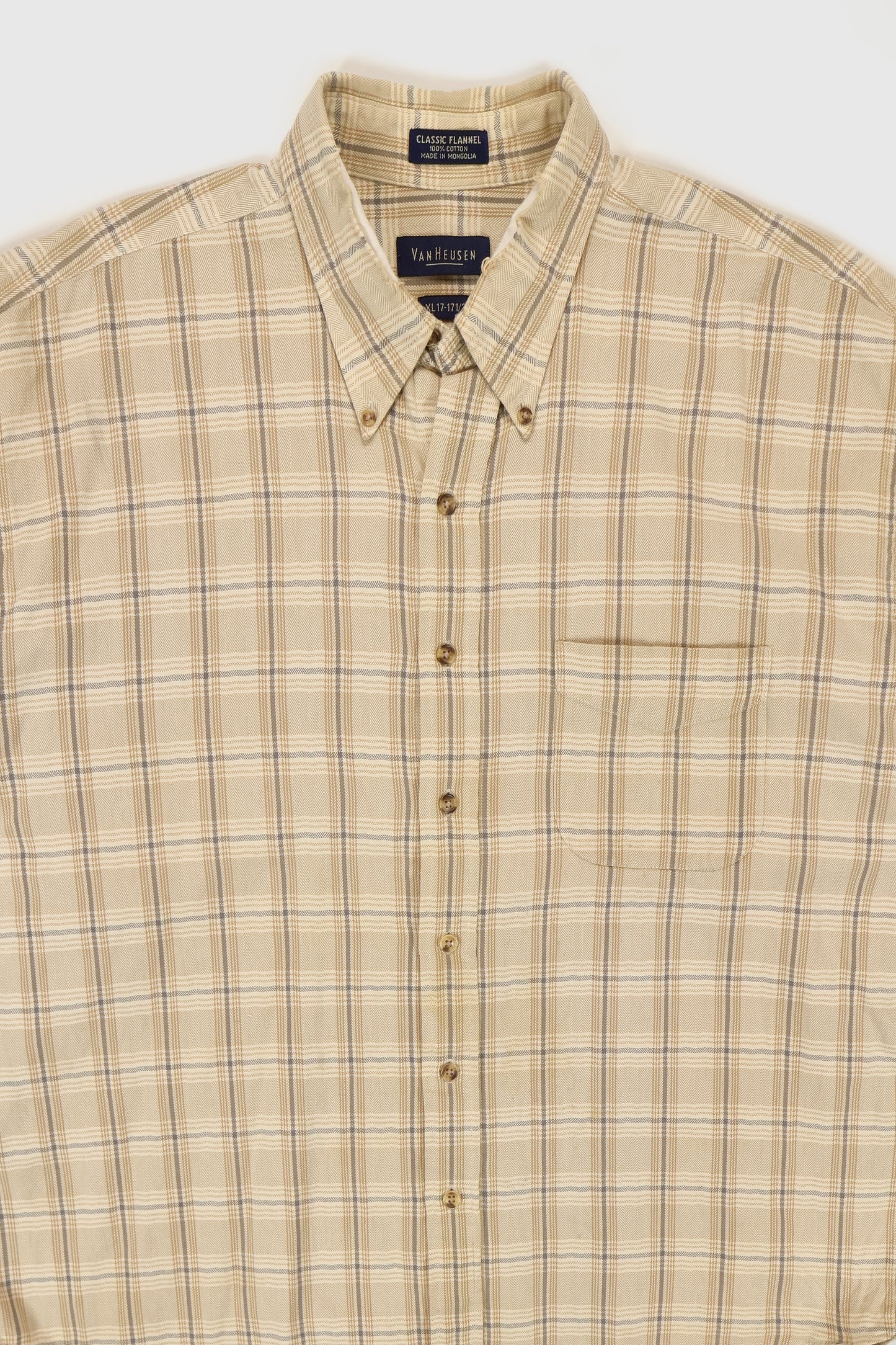Vintage Frayed Button-Down Shirt Image 1