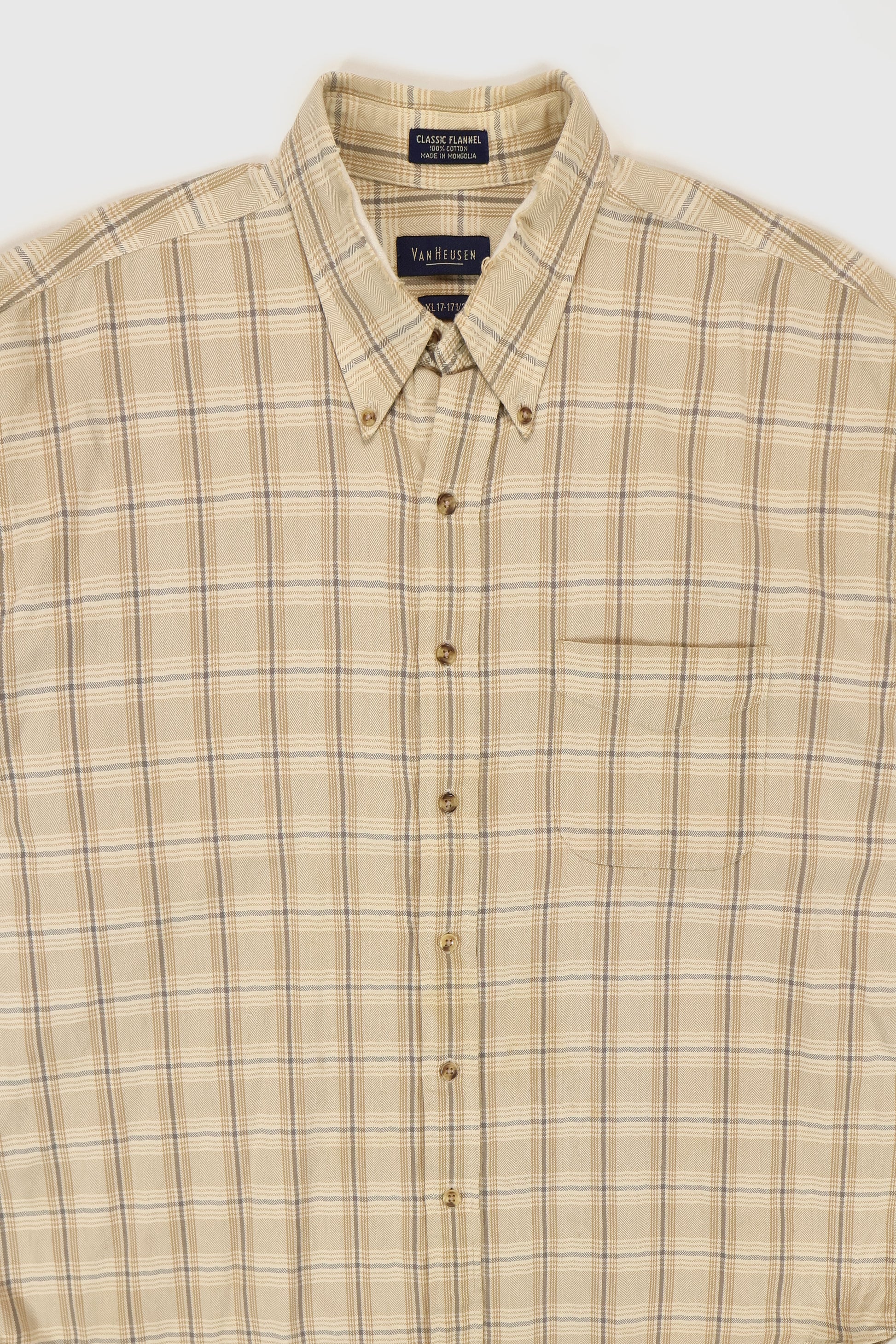Vintage Frayed Button-Down Shirt Image 1