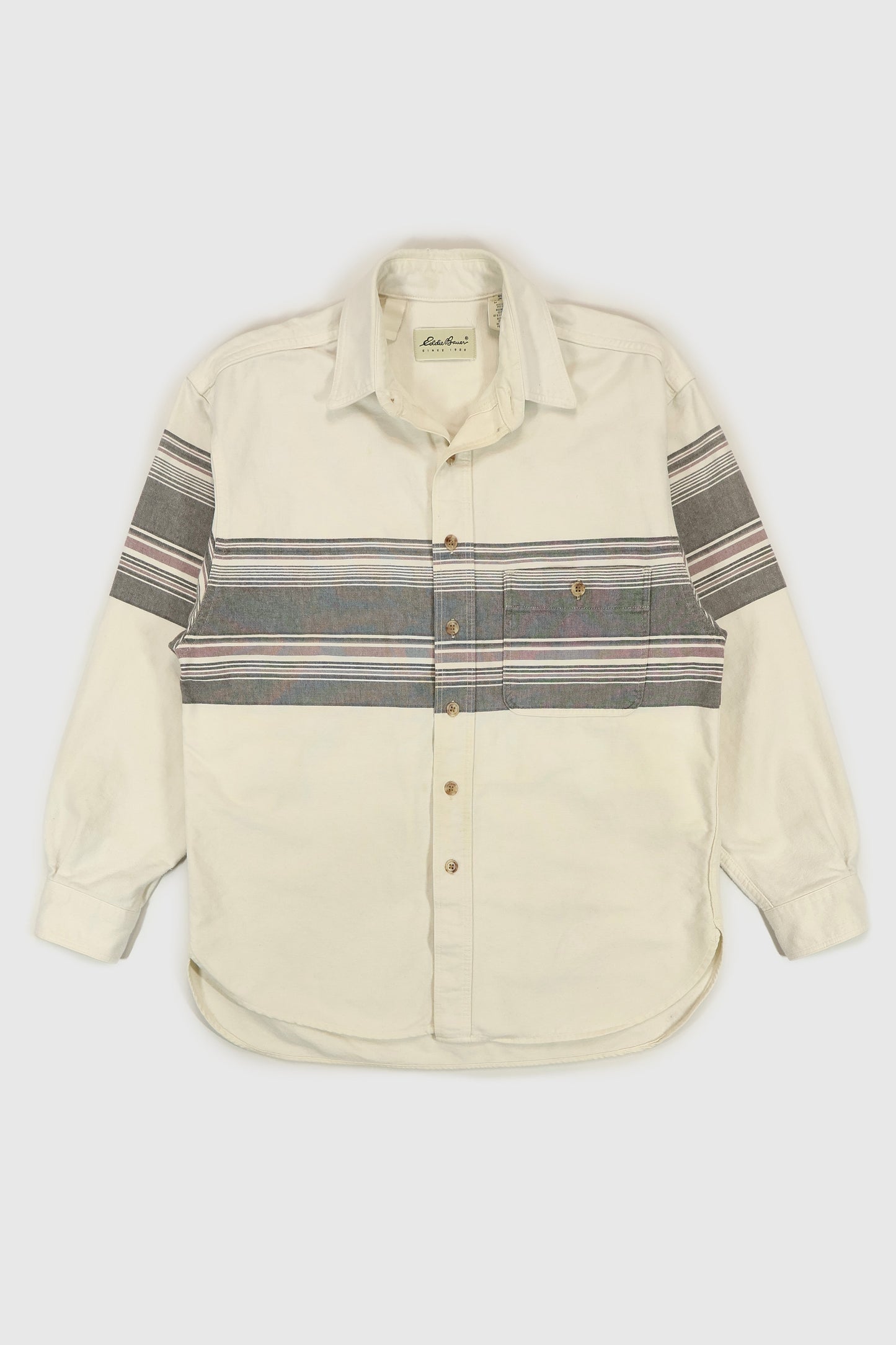 Vintage Eddie Bauer Striped Button-Down Shirt Image 0